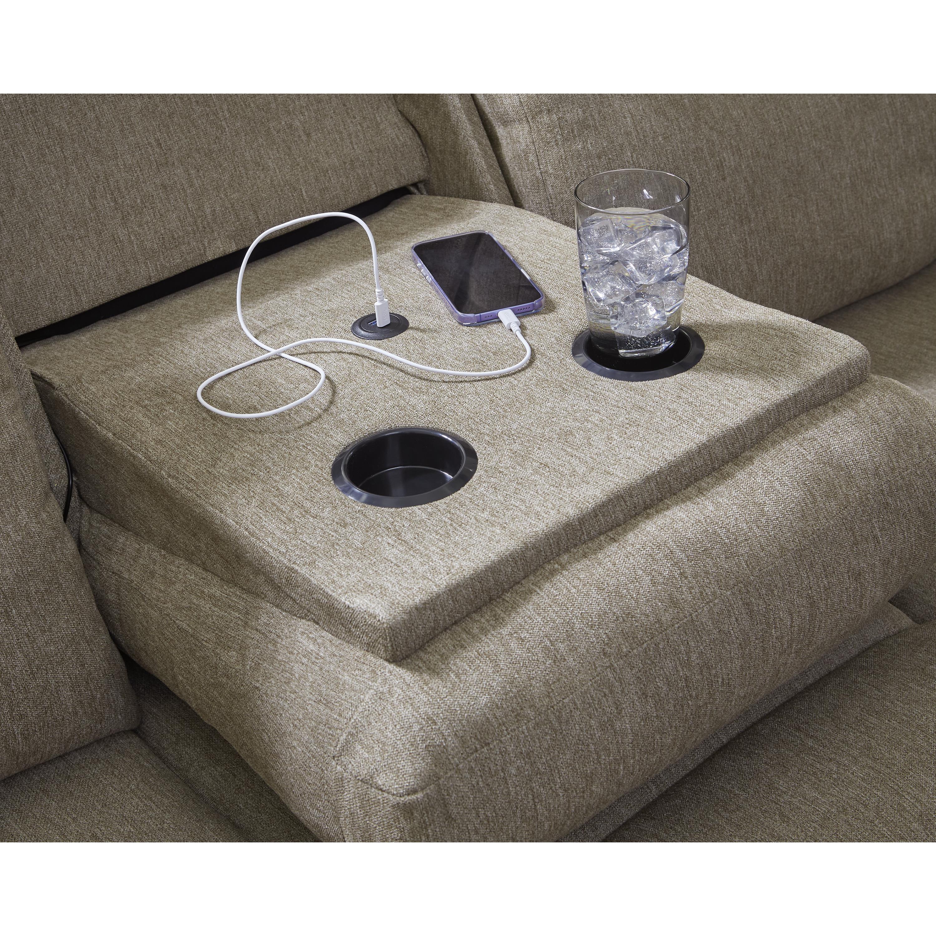  Manufacturer Color_Mocha --  Signature Design by Ashley Side Swipe Stationary Fabric Sofa IMAGE 9