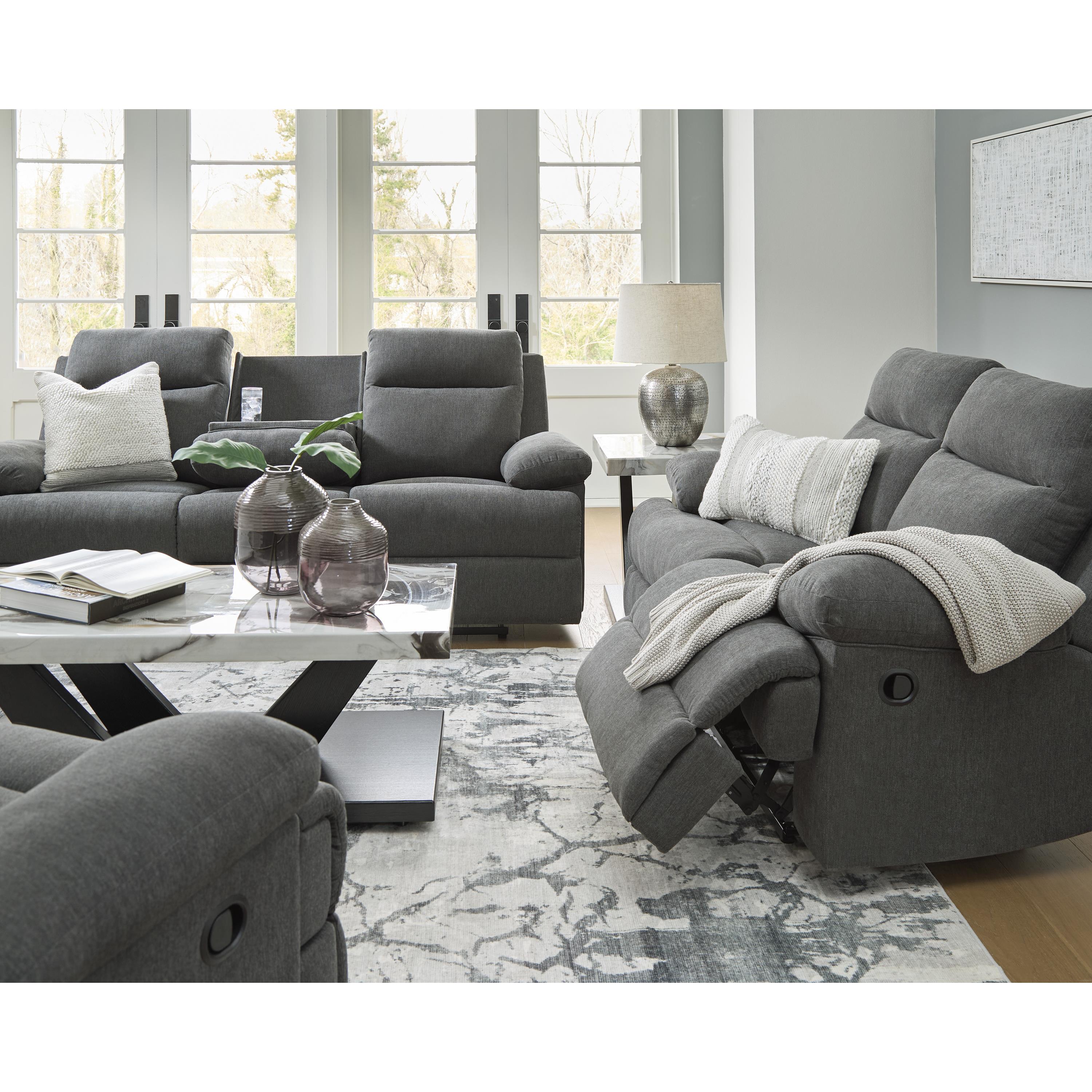  Manufacturer Color_Charcoal --  Side-Swipe PC9140689 Reclining Sofa with Drop Down Table IMAGE 10