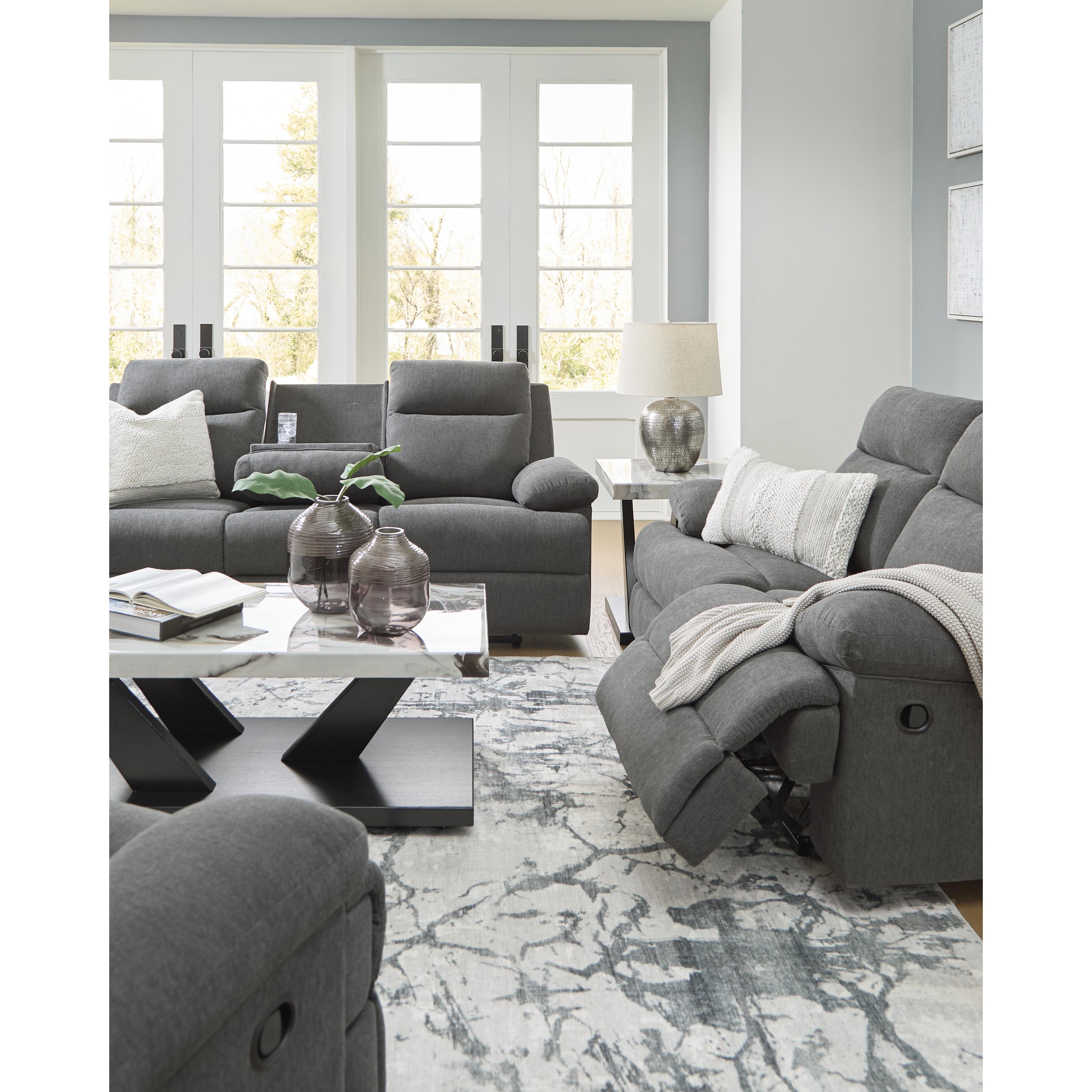  Manufacturer Color_Charcoal --  Side-Swipe PC9140689 Reclining Sofa with Drop Down Table IMAGE 12