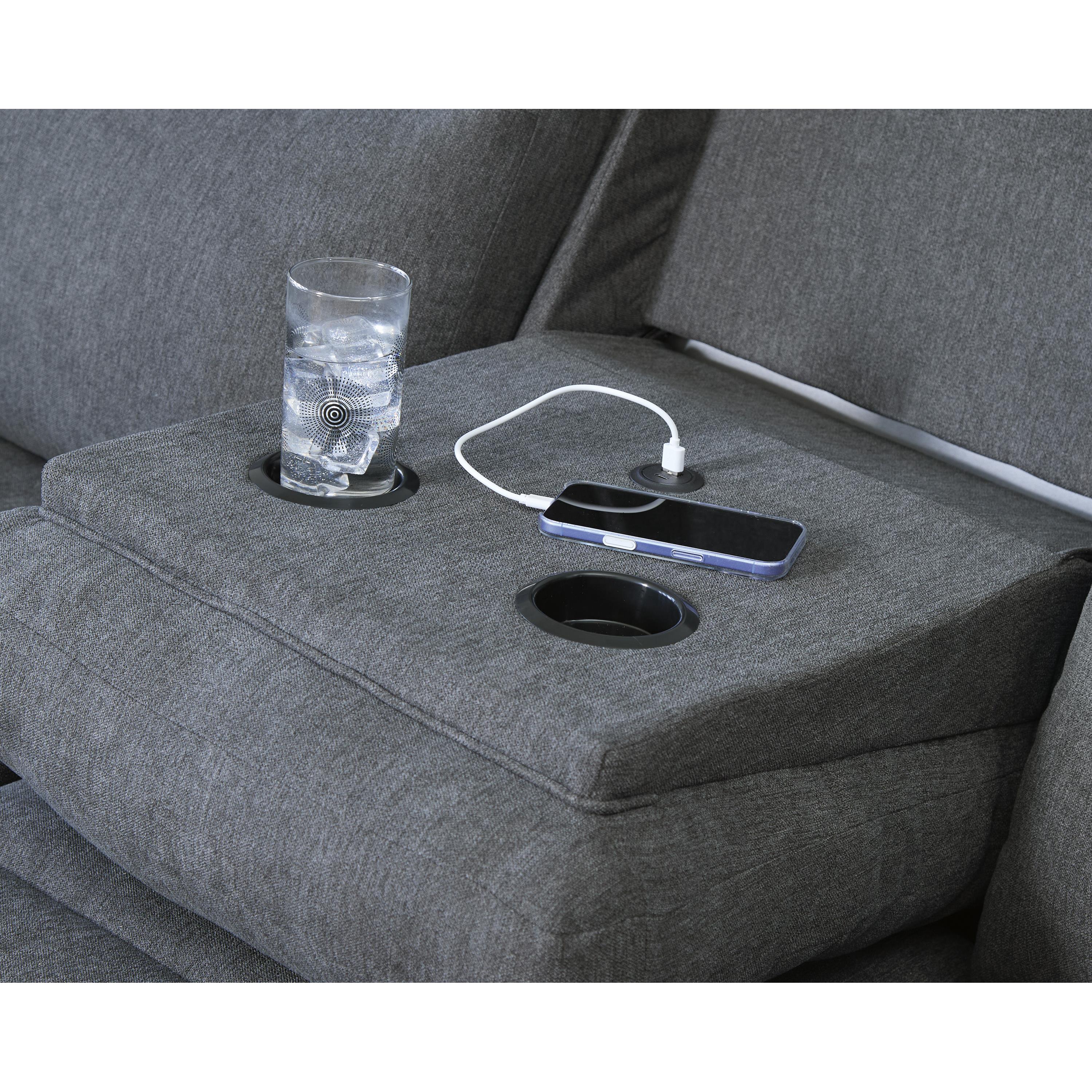  Manufacturer Color_Charcoal --  Side-Swipe PC9140689 Reclining Sofa with Drop Down Table IMAGE 8
