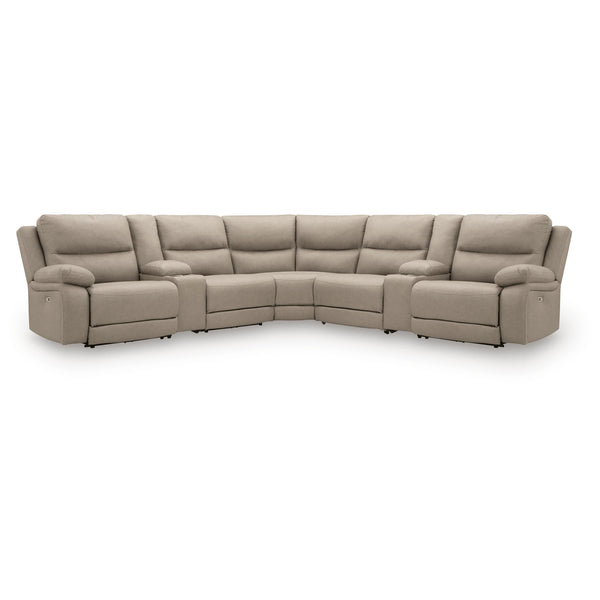 Signature Design by Ashley Narwhal Place PC99201S34 7 pc Reclining Sectional with Storage Consoles