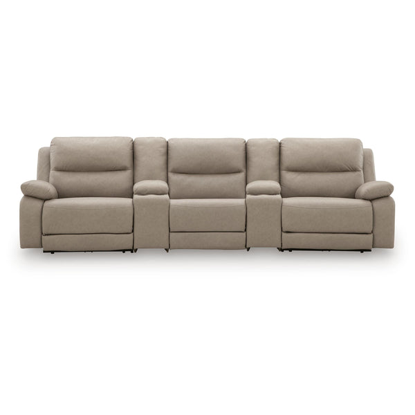 Signature Design by Ashley Narwhal Place PC99201S39 5 pc Reclining Sectional with Storage Consoles
