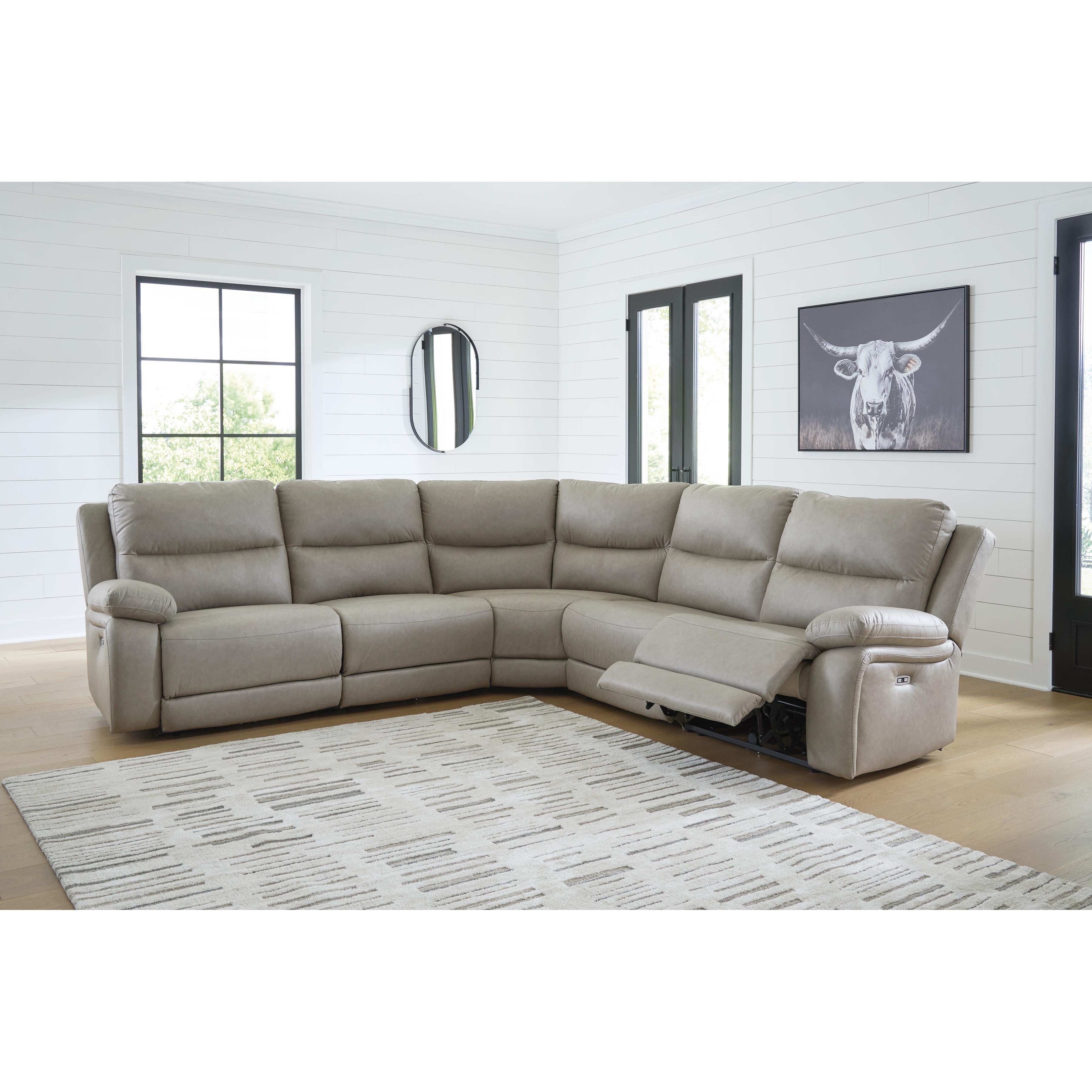  Signature Design by Ashley Narwhal Place PC99201S8 5 pc Power Reclining Sectional IMAGE 2