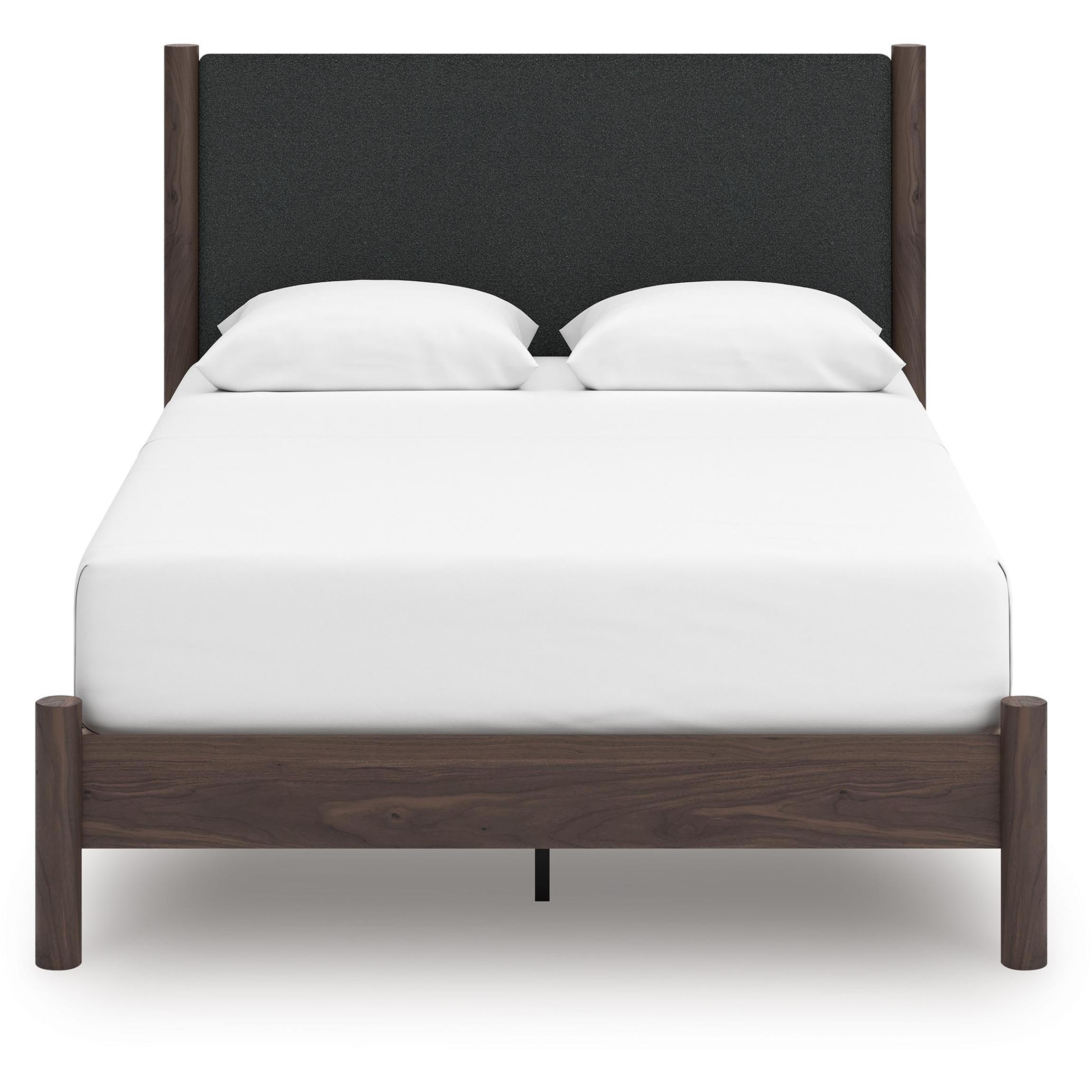  Size_Queen --  Pamytta PCB2614B12 Queen Upholstered Panel Platform Bed IMAGE 2