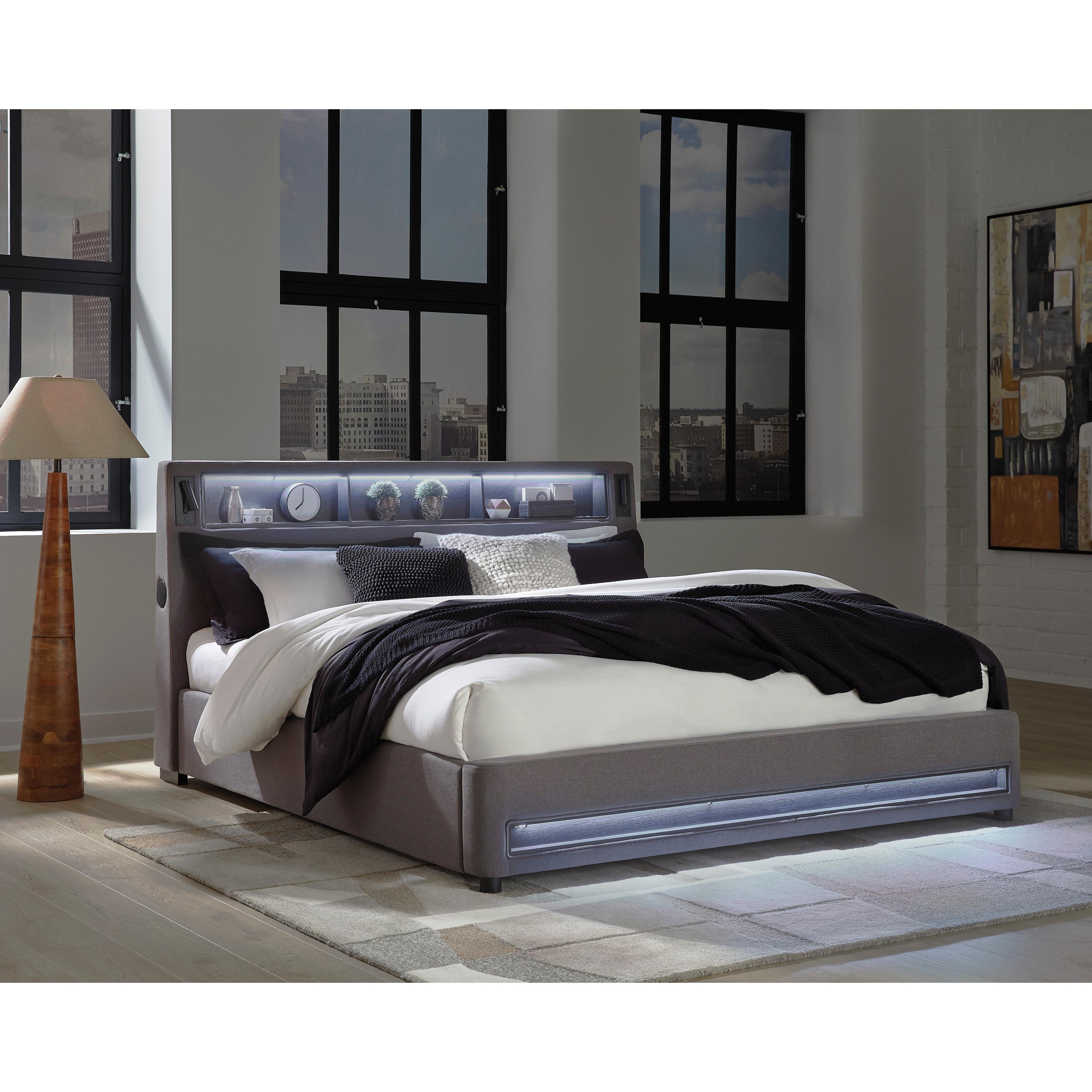  Size_Queen --  Verishaw PCB2721B20 Queen Upholstered Bed IMAGE 13