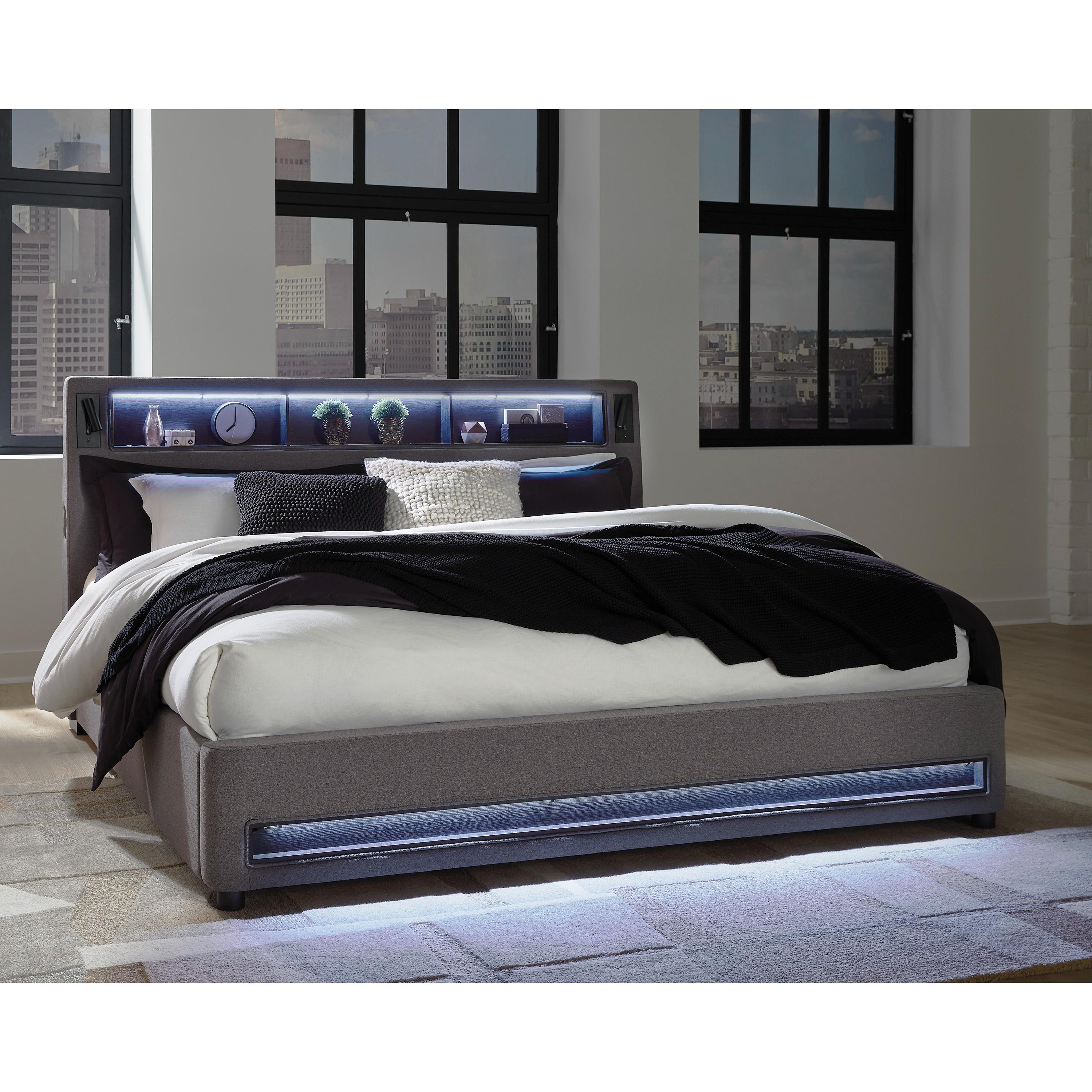  Size_Queen --  Verishaw PCB2721B20 Queen Upholstered Bed IMAGE 14