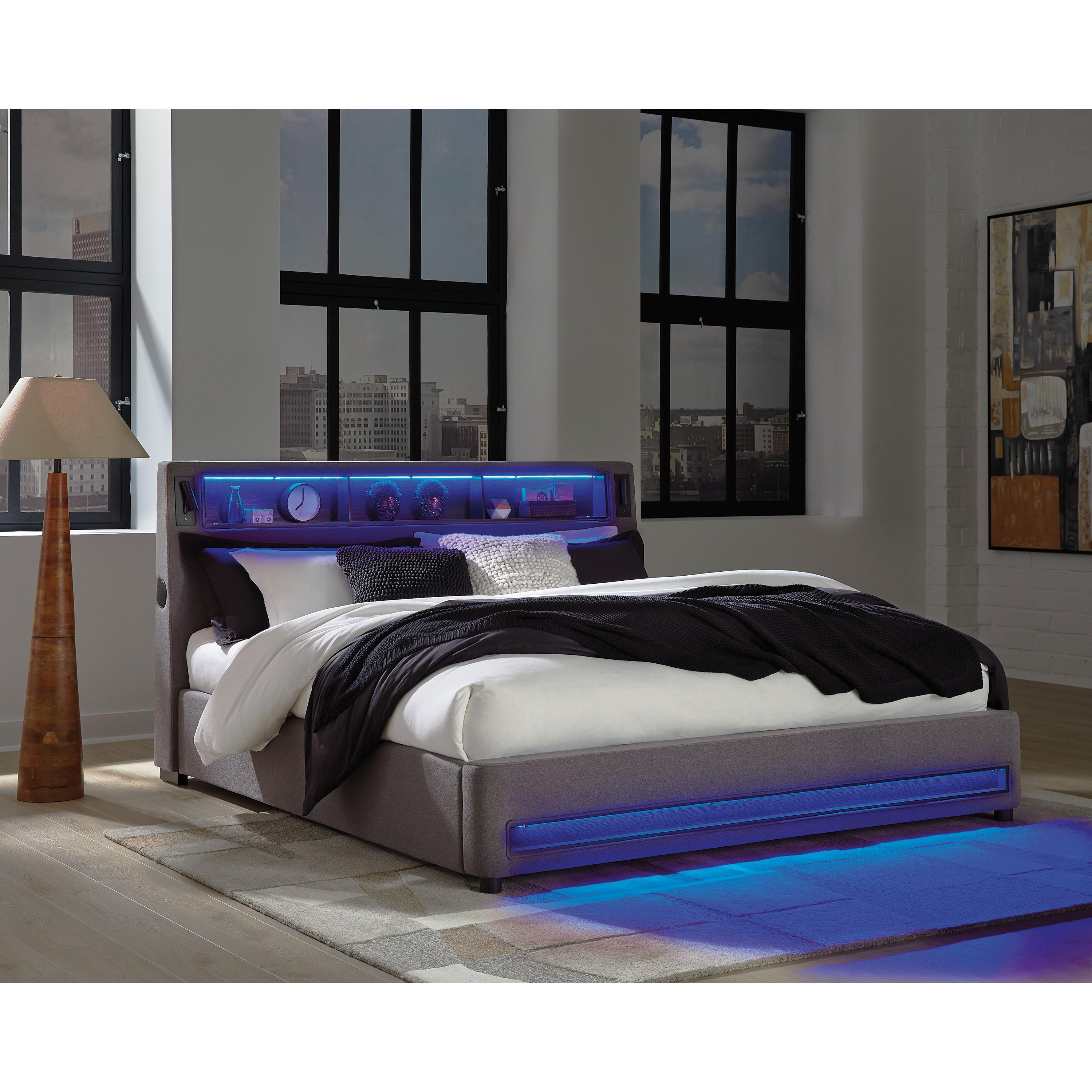  Size_Queen --  Verishaw PCB2721B20 Queen Upholstered Bed IMAGE 9