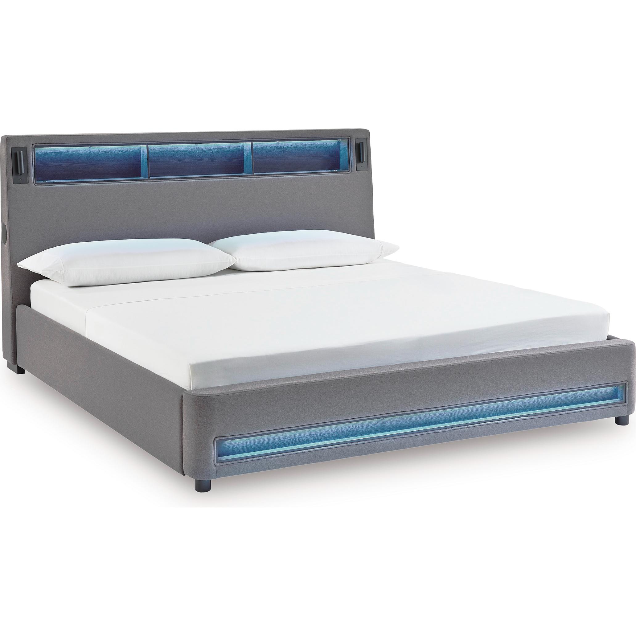  Size_King --  Verishaw PCB2721B21 King Upholstered Bed IMAGE 1