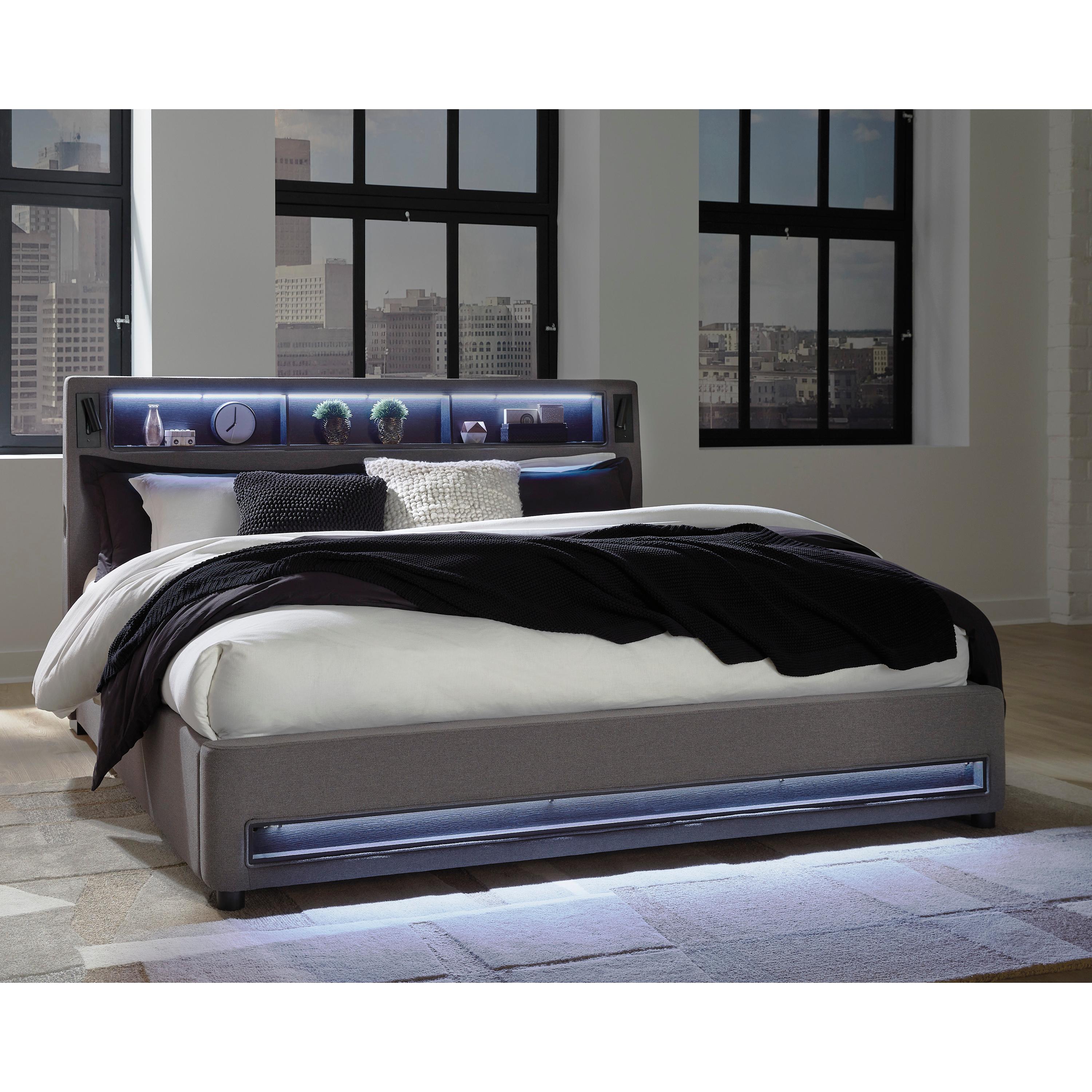  Size_California King --  Verishaw PCB2721B22 California King Upholstered Bed IMAGE 14