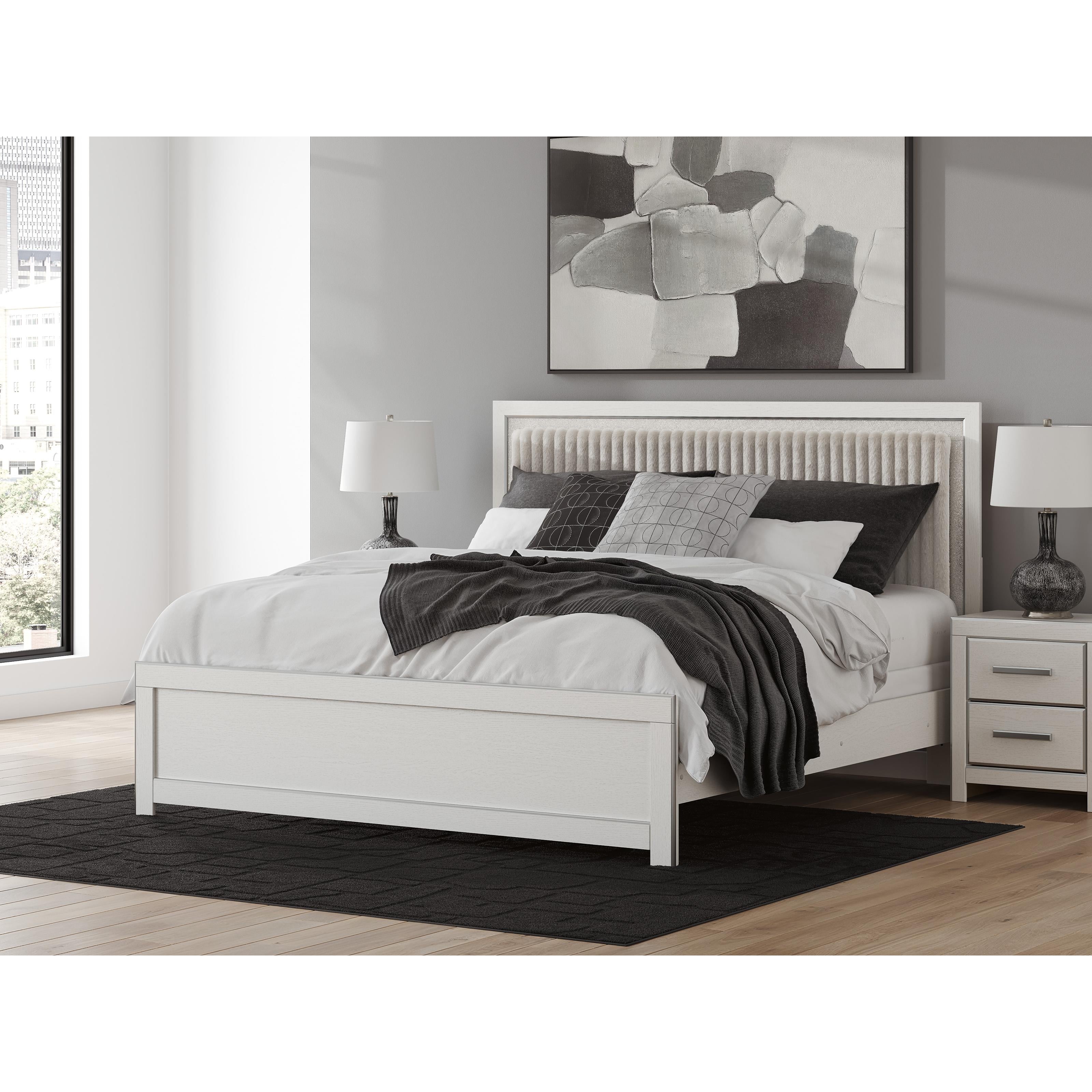  Size_King --  Zuraleus PCB3381B10 King Upholstered Panel Bed IMAGE 6