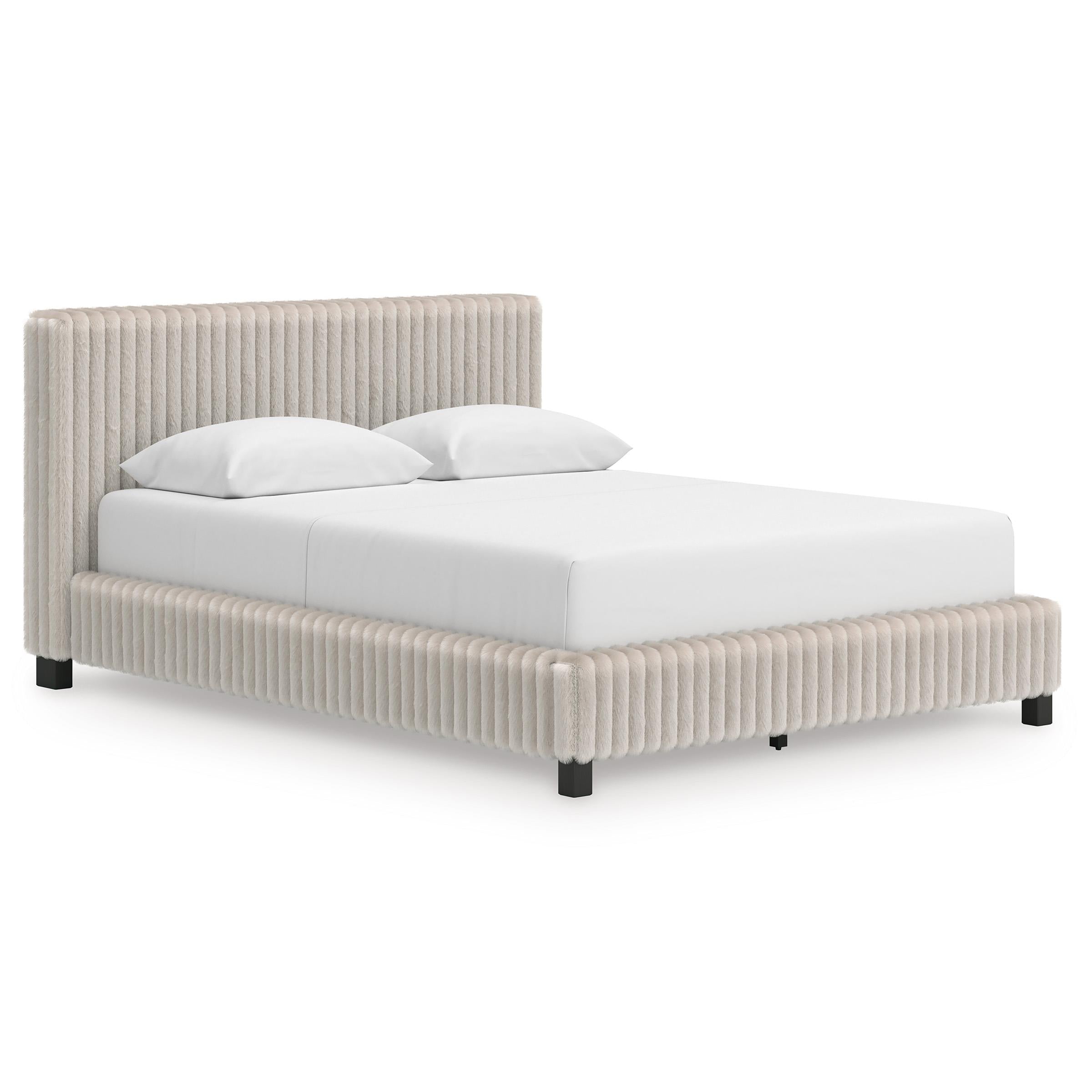  Size_Queen --  Signature Design by Ashley Zuraleus Upholstered Bed IMAGE 1