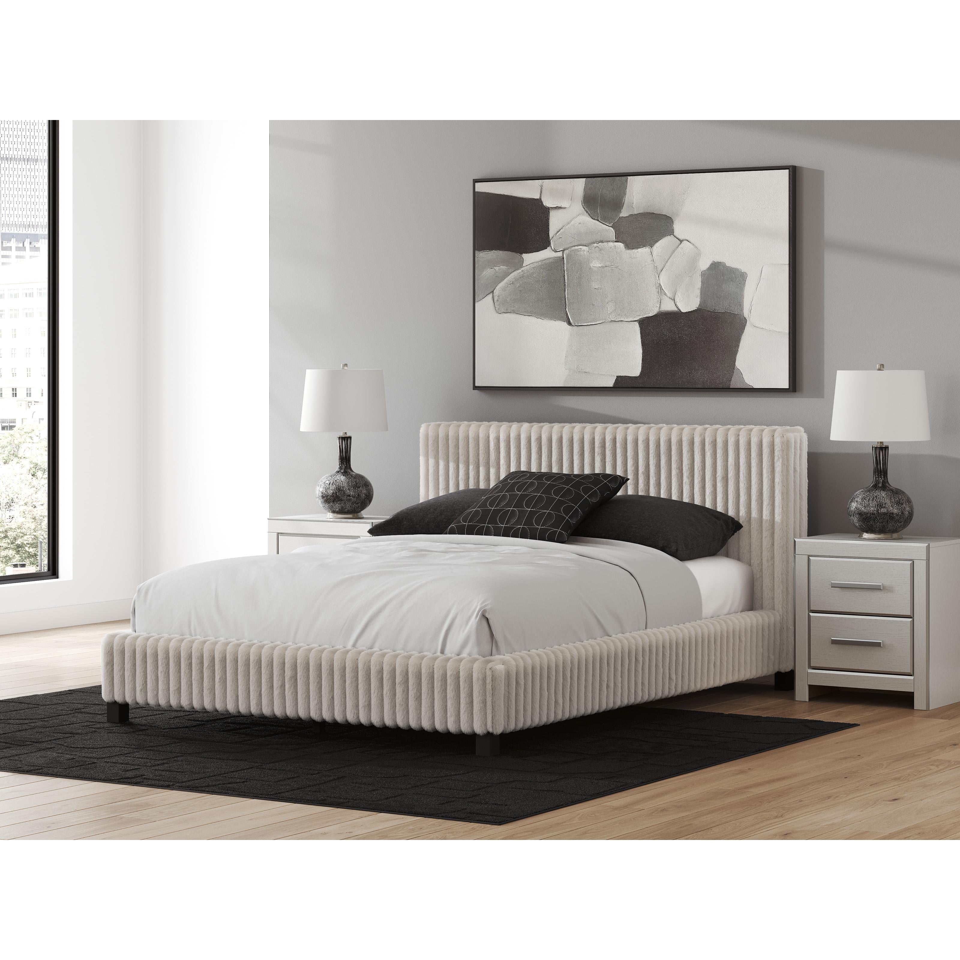  Size_Queen --  Signature Design by Ashley Zuraleus Upholstered Bed IMAGE 6