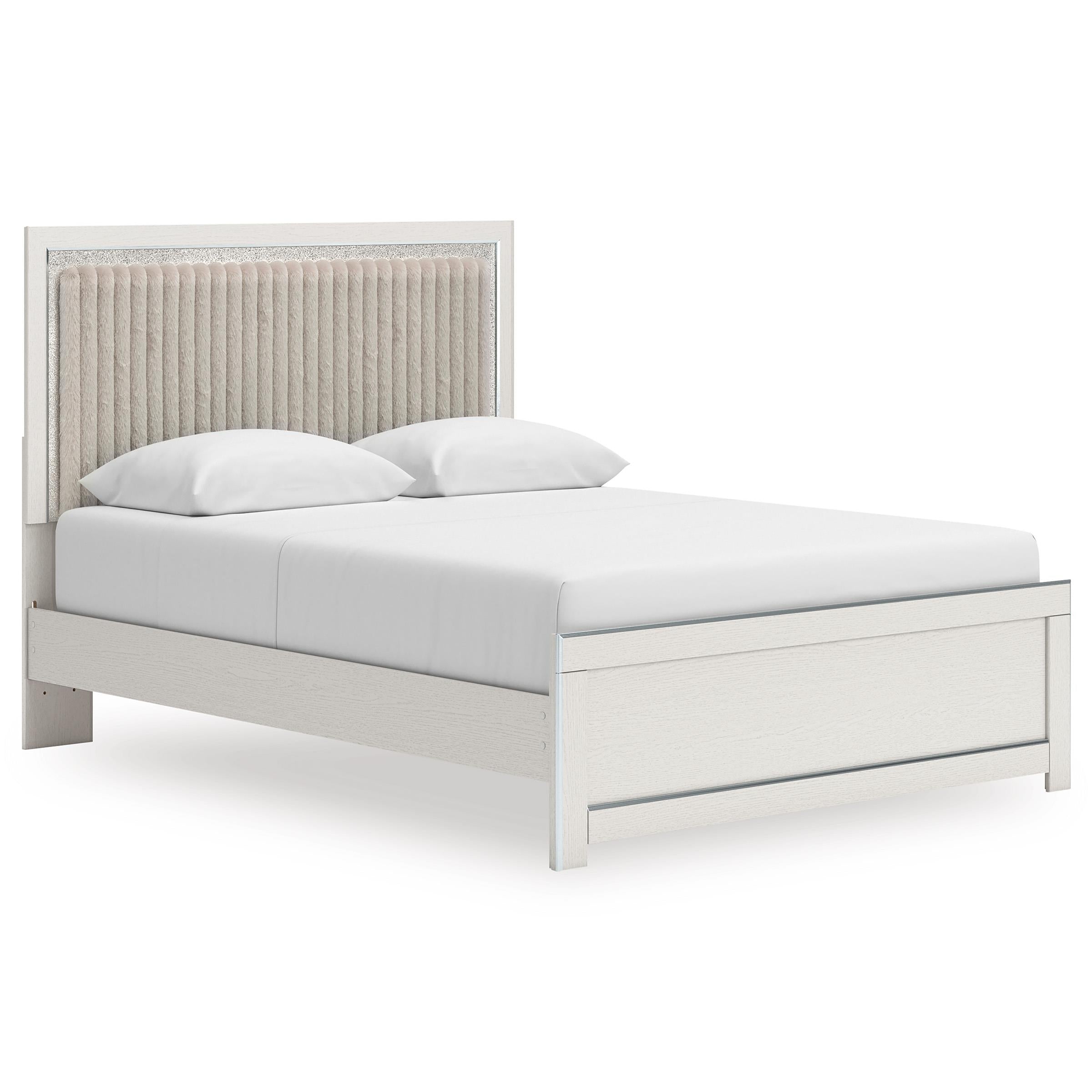  Size_Queen --  Signature Design by Ashley Zuraleus Upholstered Panel Bed IMAGE 1