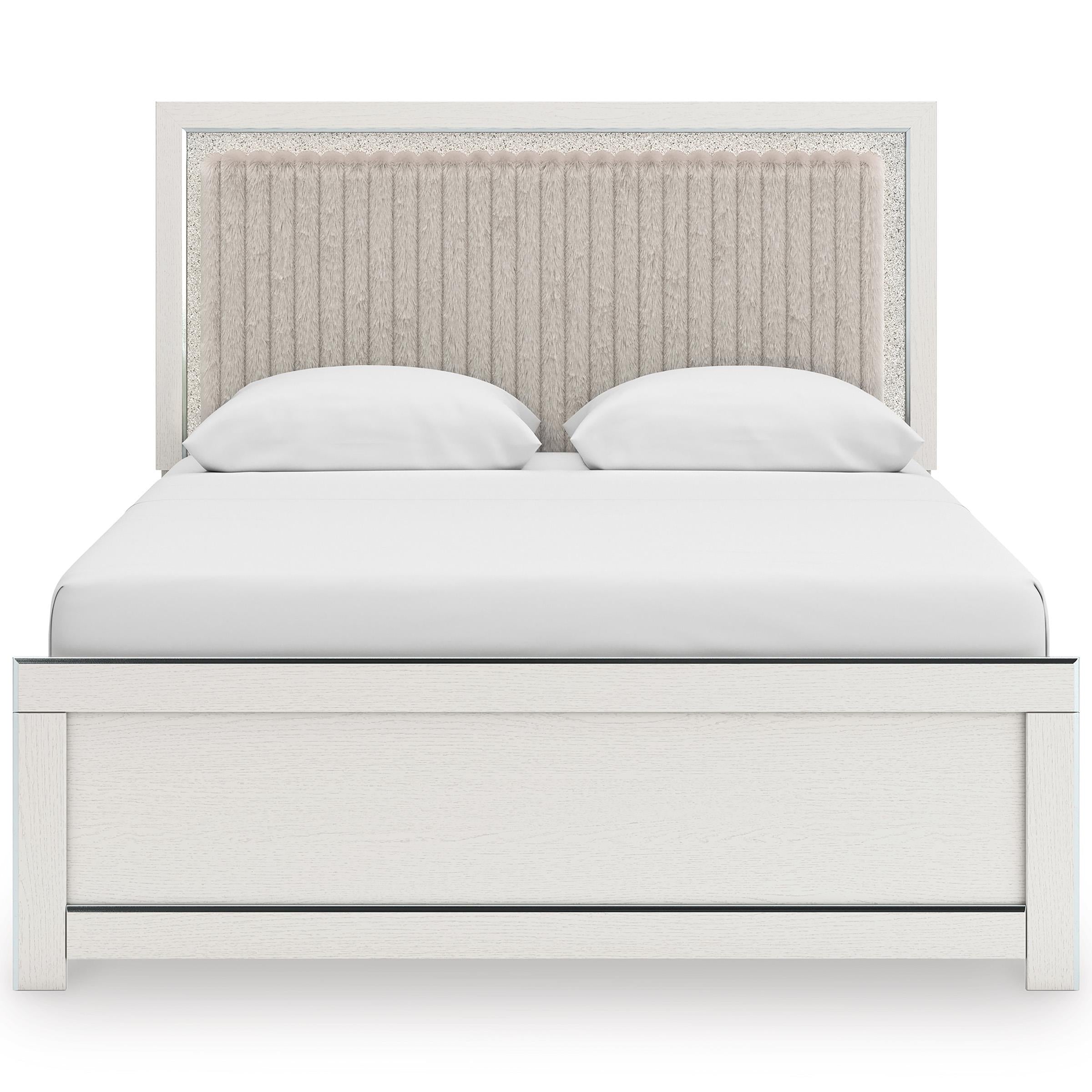  Size_Queen --  Signature Design by Ashley Zuraleus Upholstered Panel Bed IMAGE 2