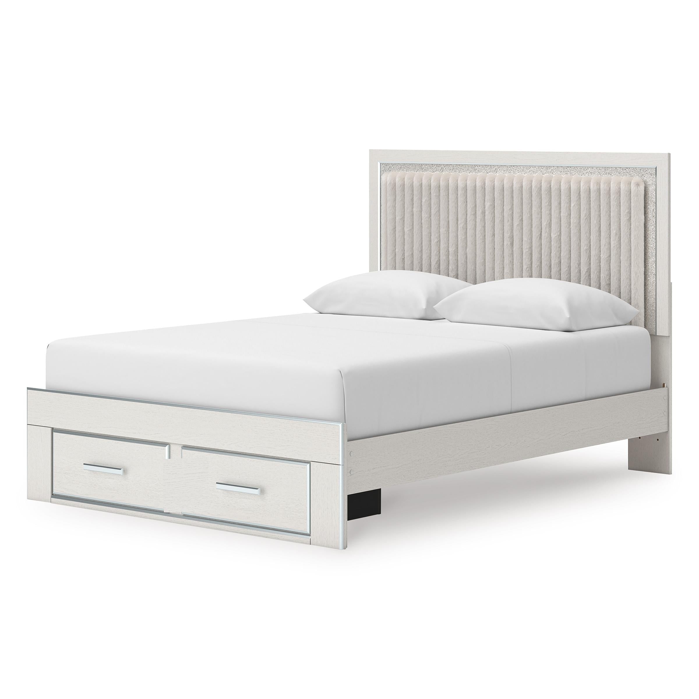  Size_Queen --  Signature Design by Ashley Zuraleus Upholstered Panel Bed with Storage IMAGE 1