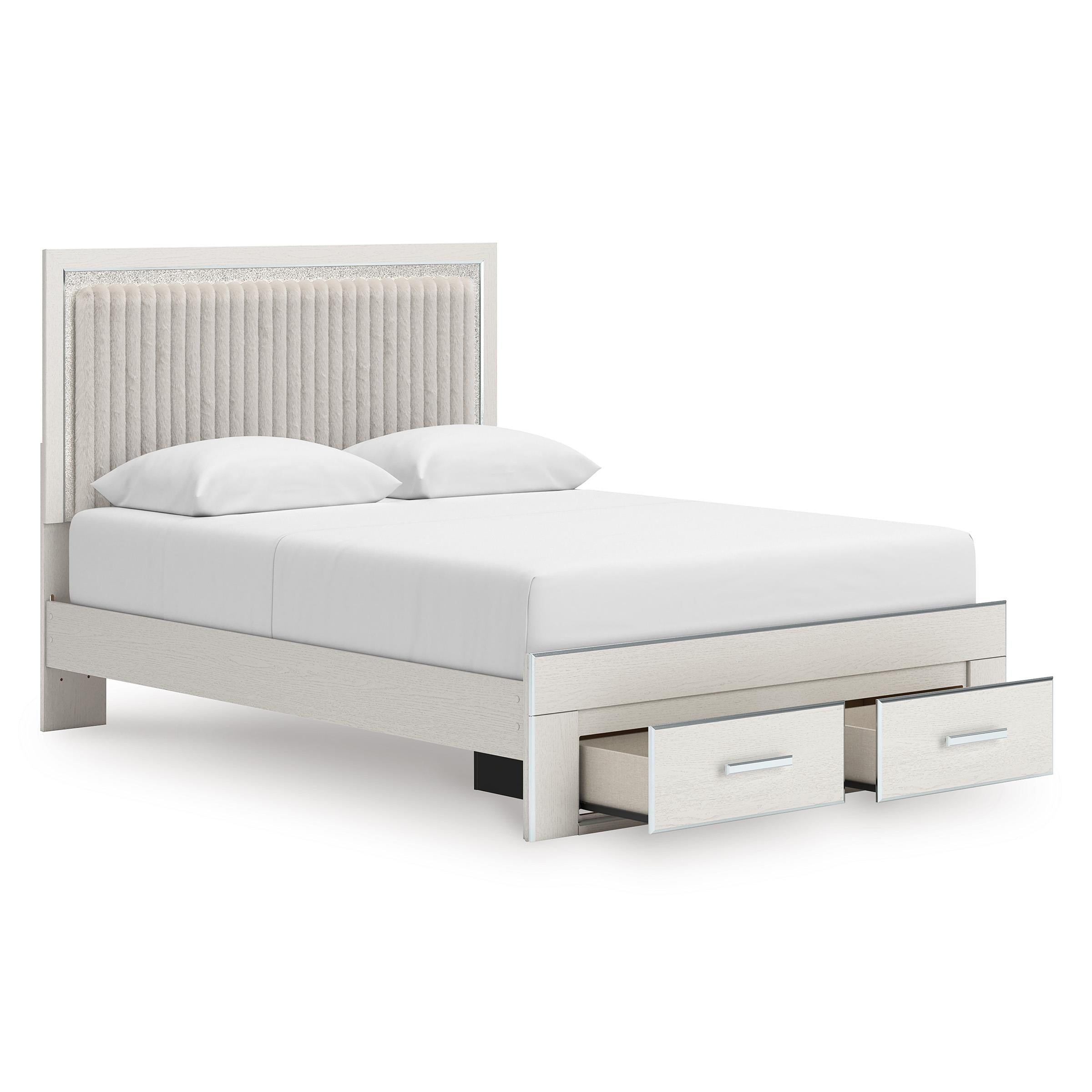  Size_Queen --  Signature Design by Ashley Zuraleus Upholstered Panel Bed with Storage IMAGE 2