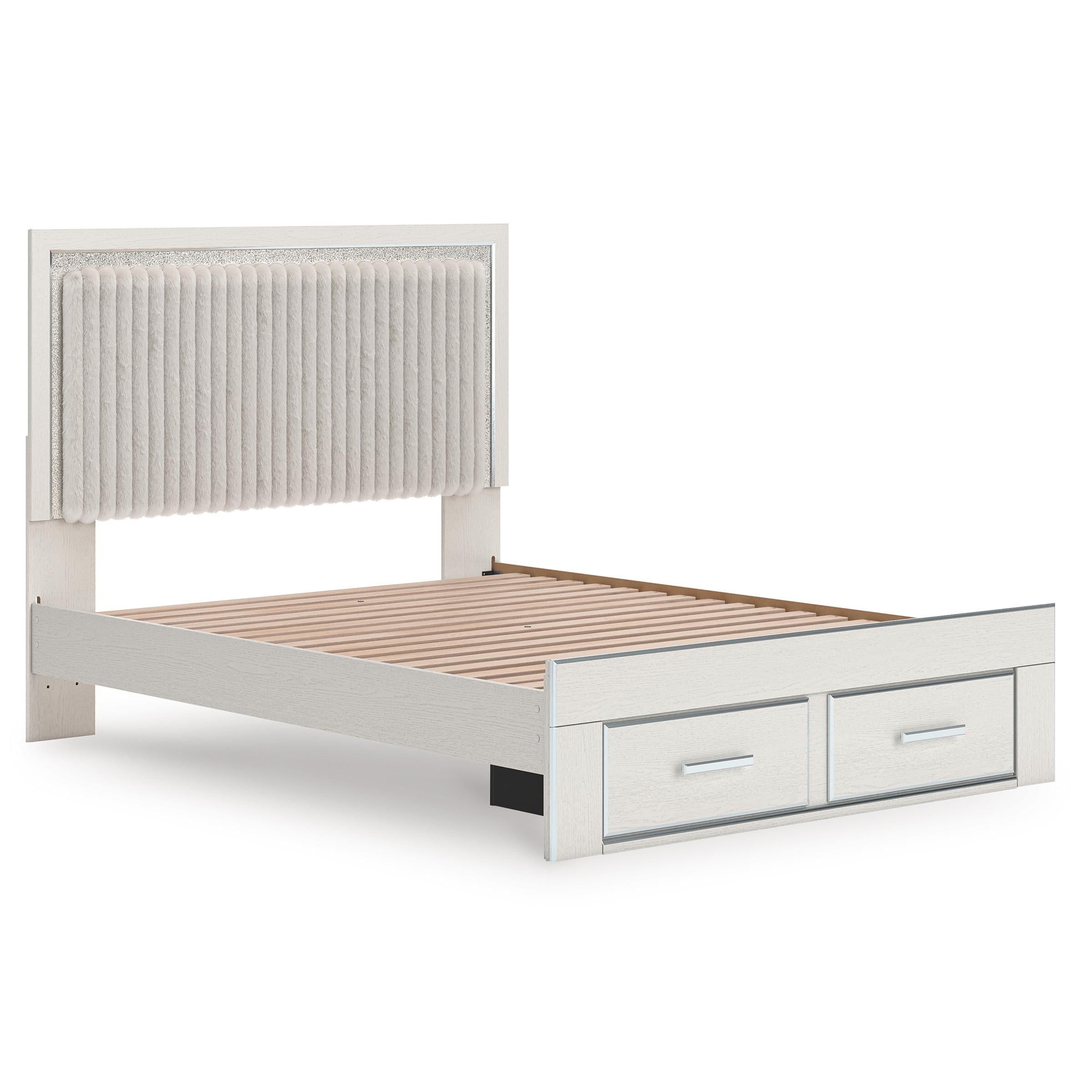  Size_Queen --  Signature Design by Ashley Zuraleus Upholstered Panel Bed with Storage IMAGE 3