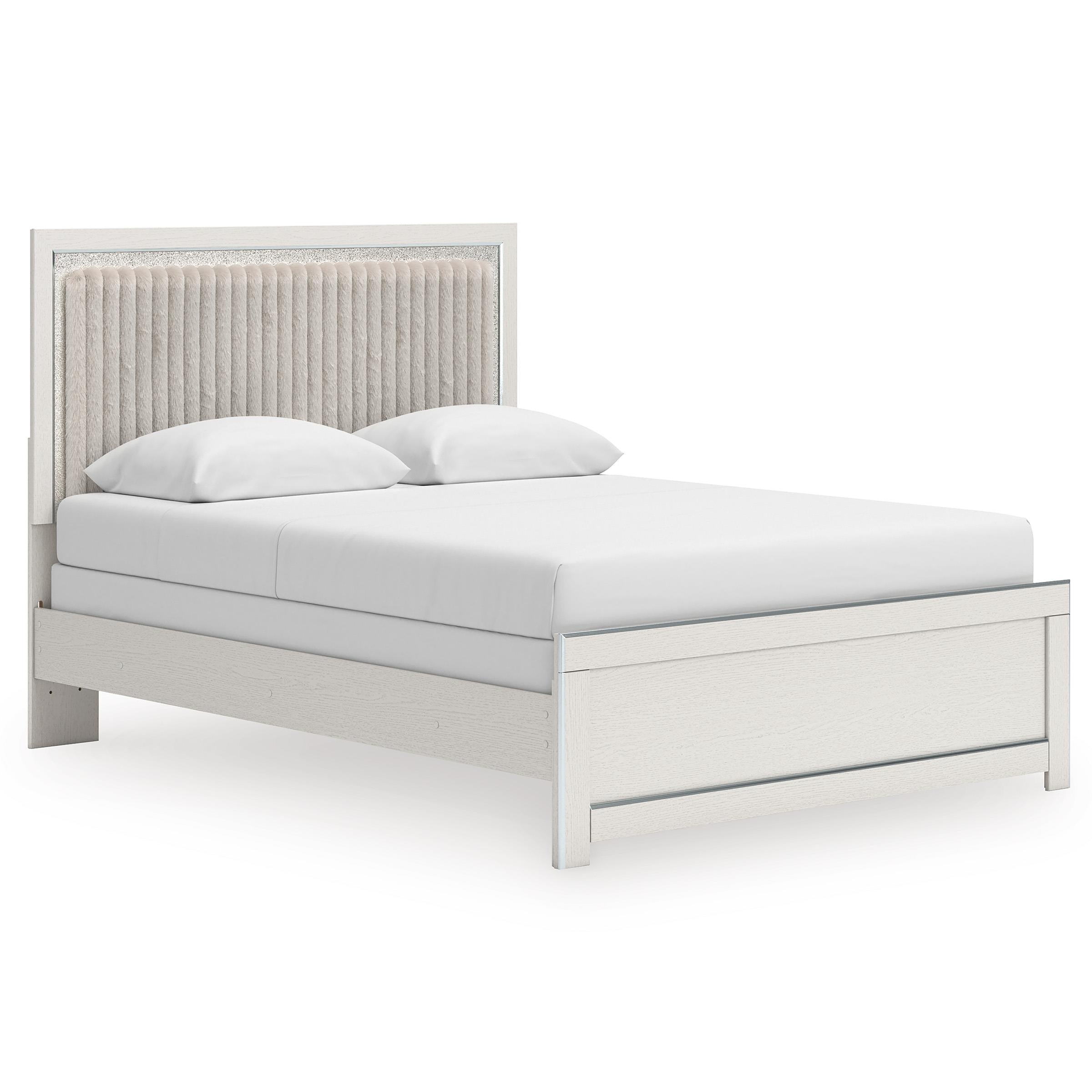  Size_Queen --  Signature Design by Ashley Zuraleus Upholstered Panel Bed IMAGE 1