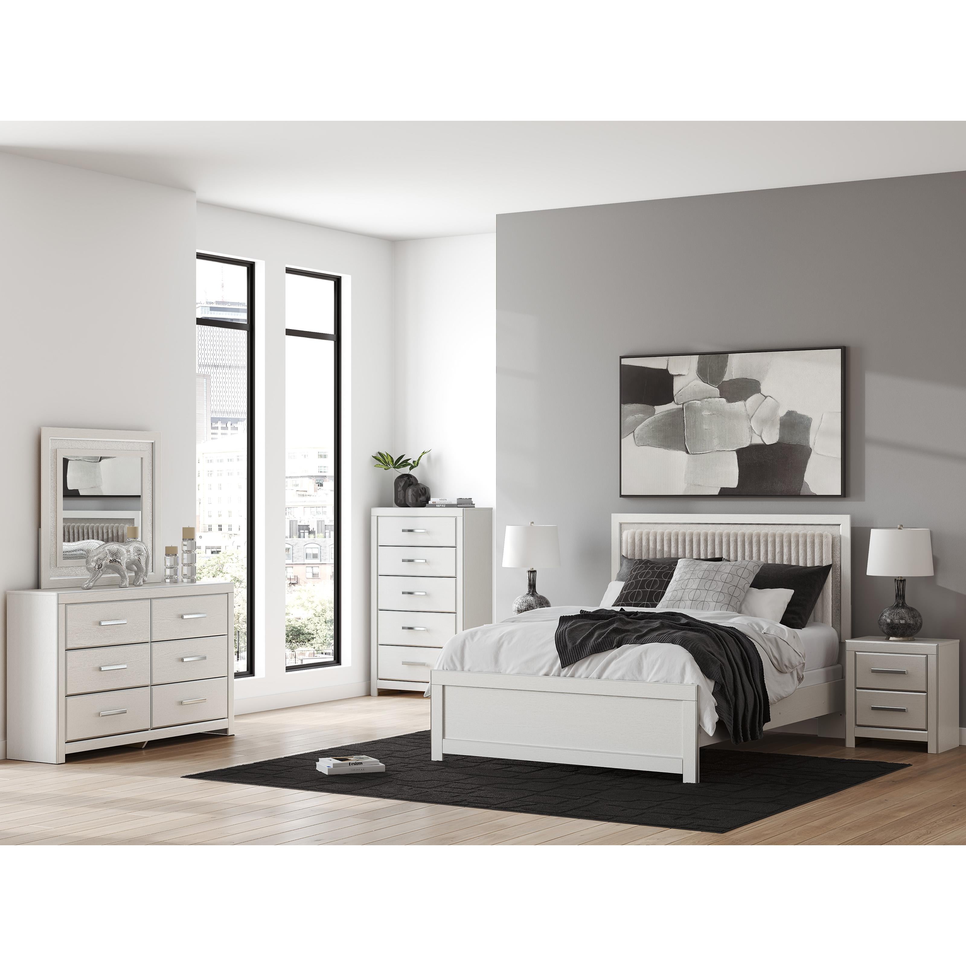  Size_Queen --  Signature Design by Ashley Zuraleus Upholstered Panel Bed IMAGE 6