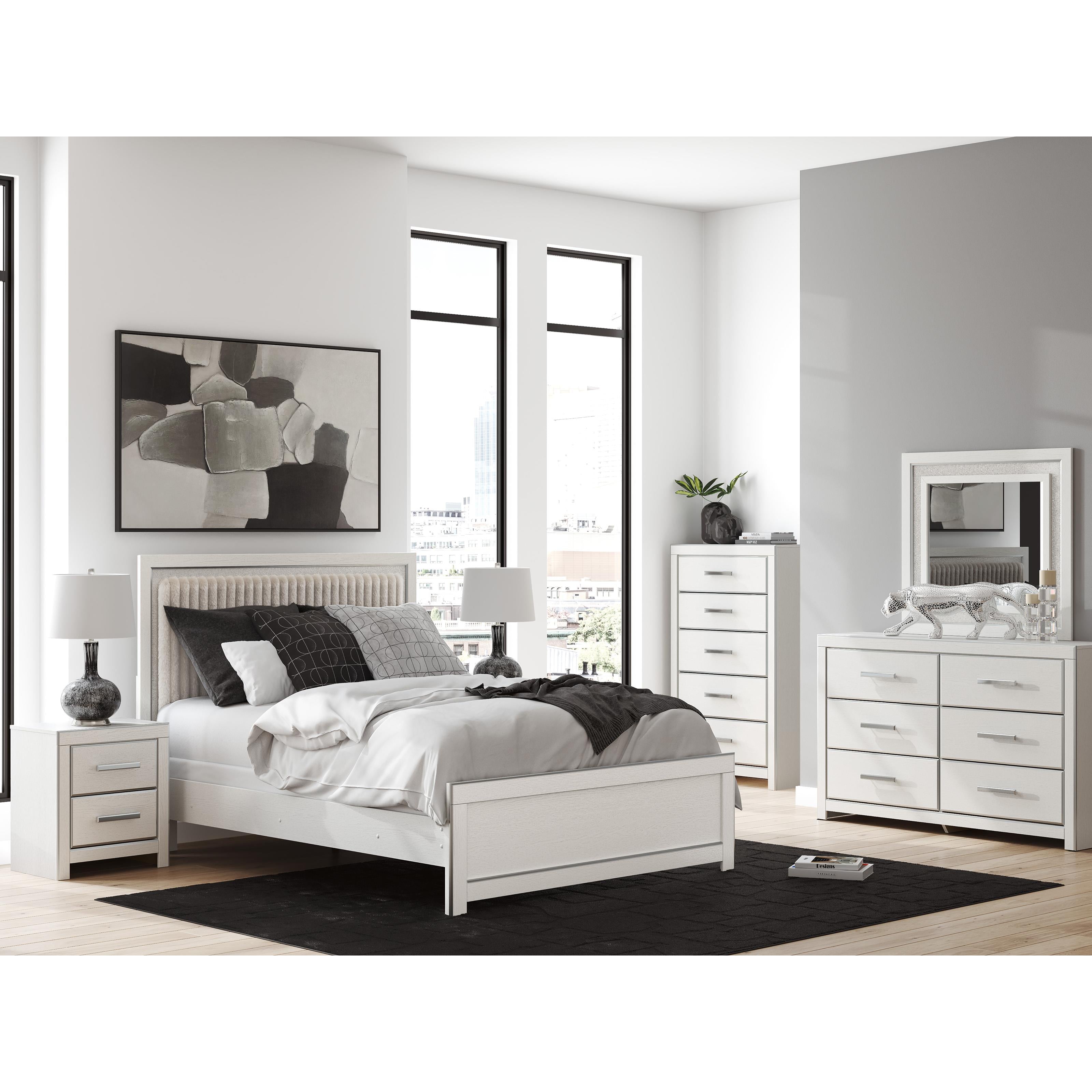  Size_Queen --  Signature Design by Ashley Zuraleus Upholstered Panel Bed IMAGE 7