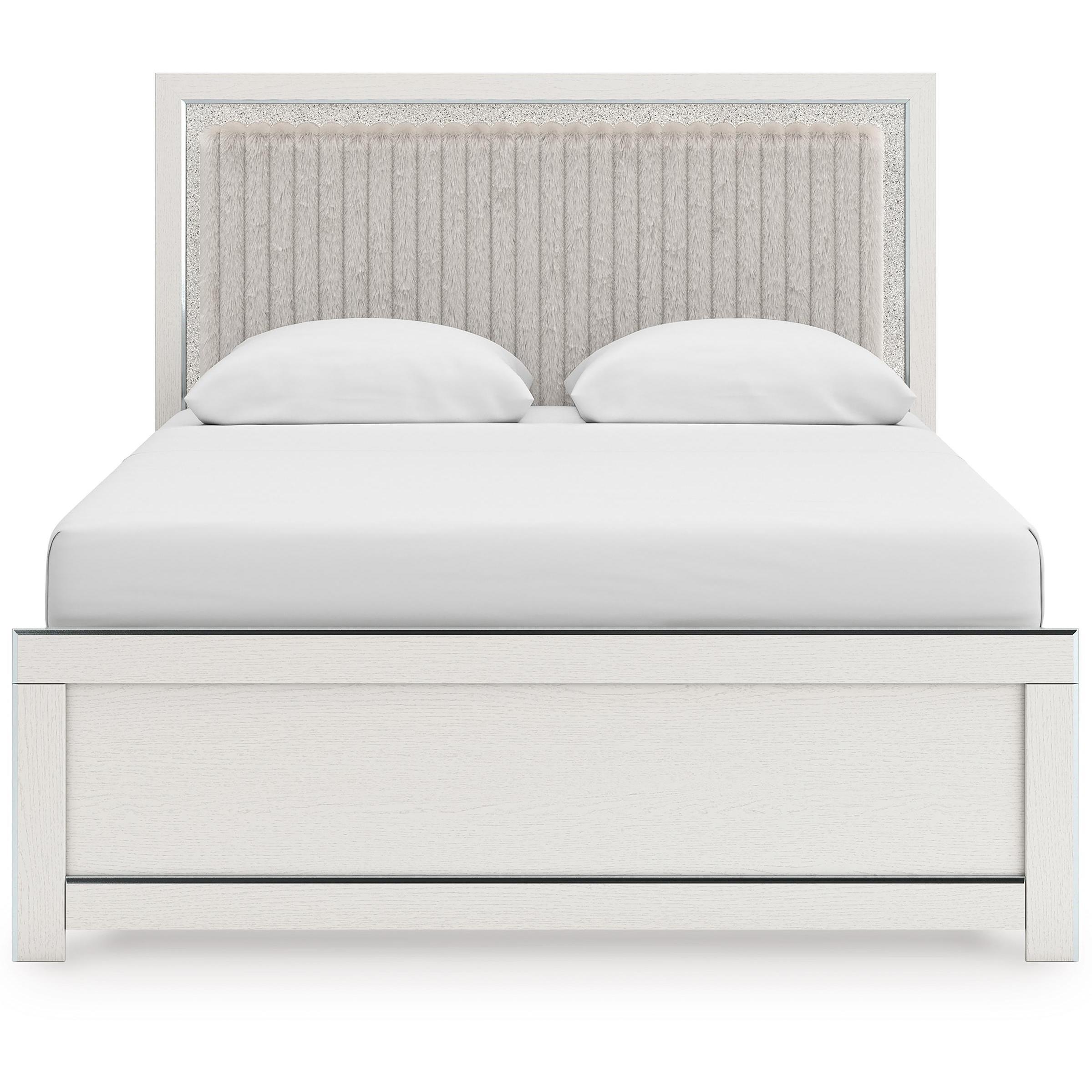  Size_Queen --  Signature Design by Ashley Zuraleus Upholstered Panel Bed IMAGE 8