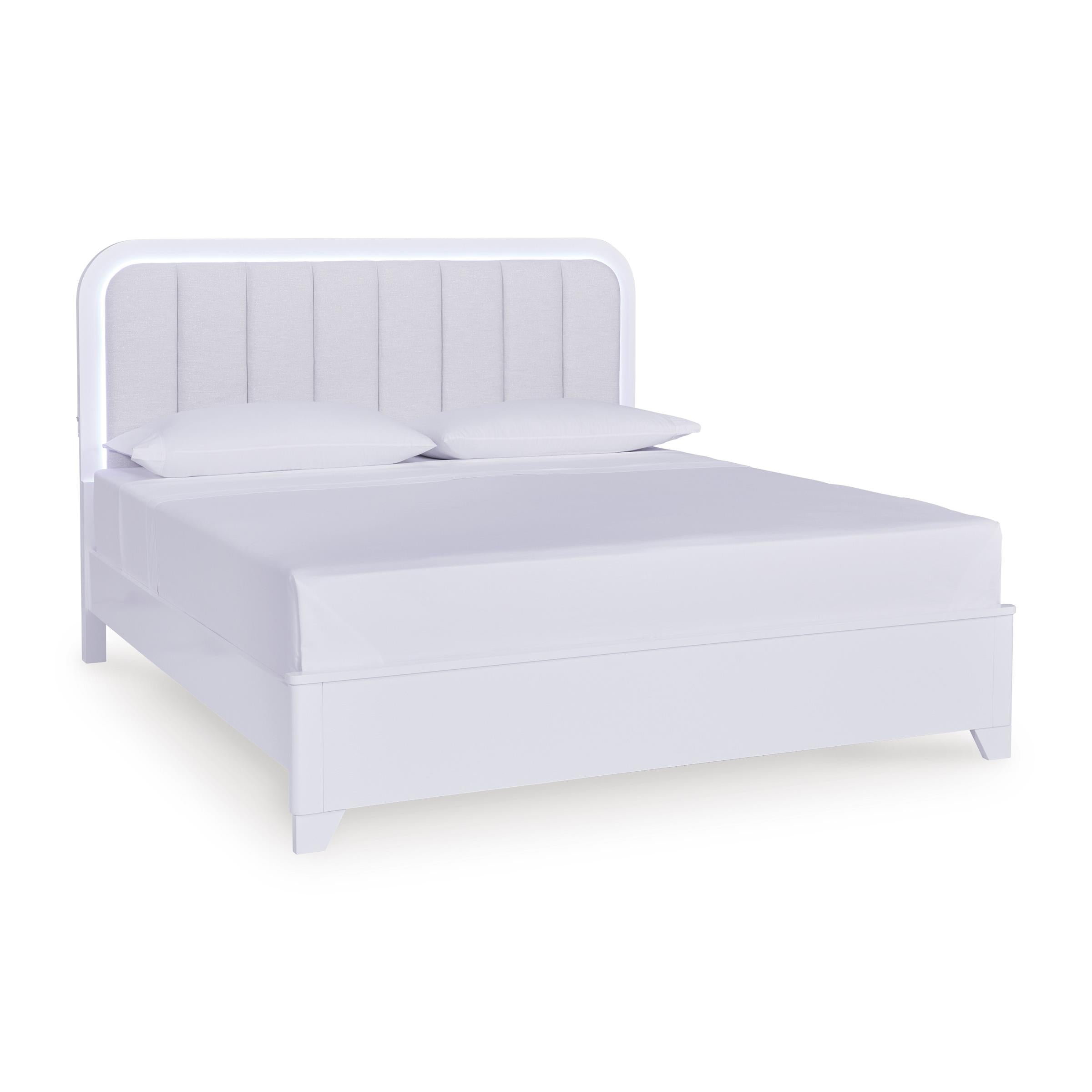  Size_King --  Jarlee PCB392B4 King Upholstered Panel Bed IMAGE 1