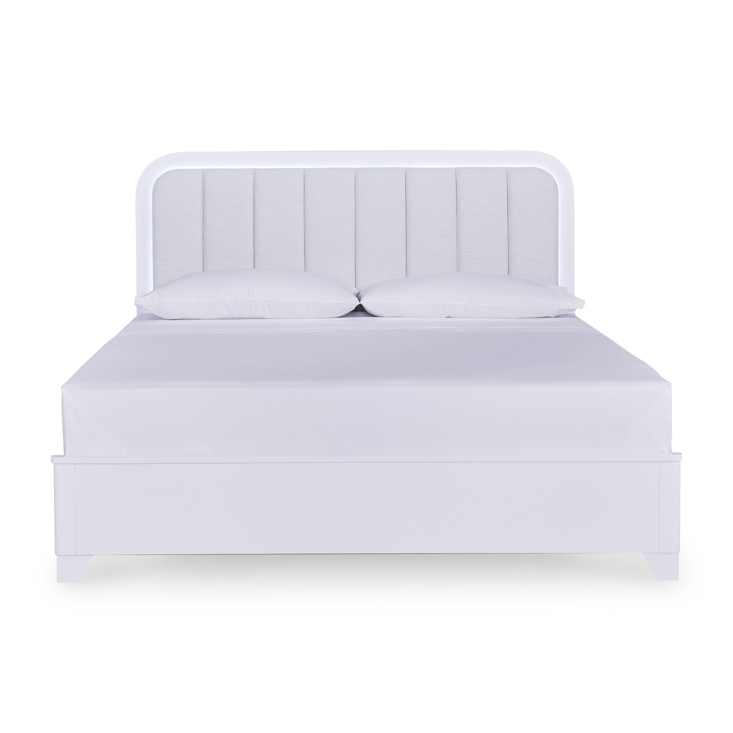  Size_King --  Jarlee PCB392B4 King Upholstered Panel Bed IMAGE 2