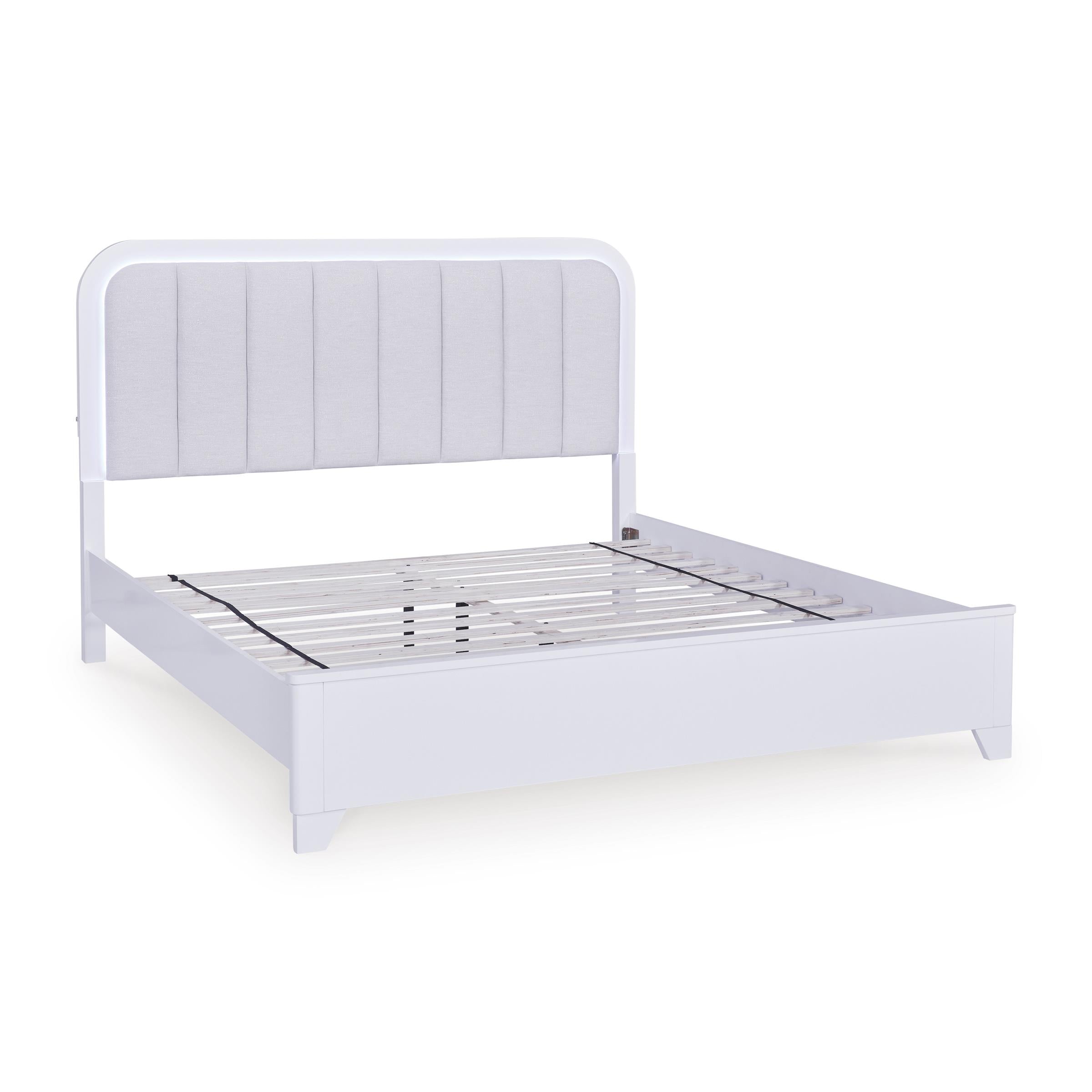 Size_King --  Jarlee PCB392B4 King Upholstered Panel Bed IMAGE 4
