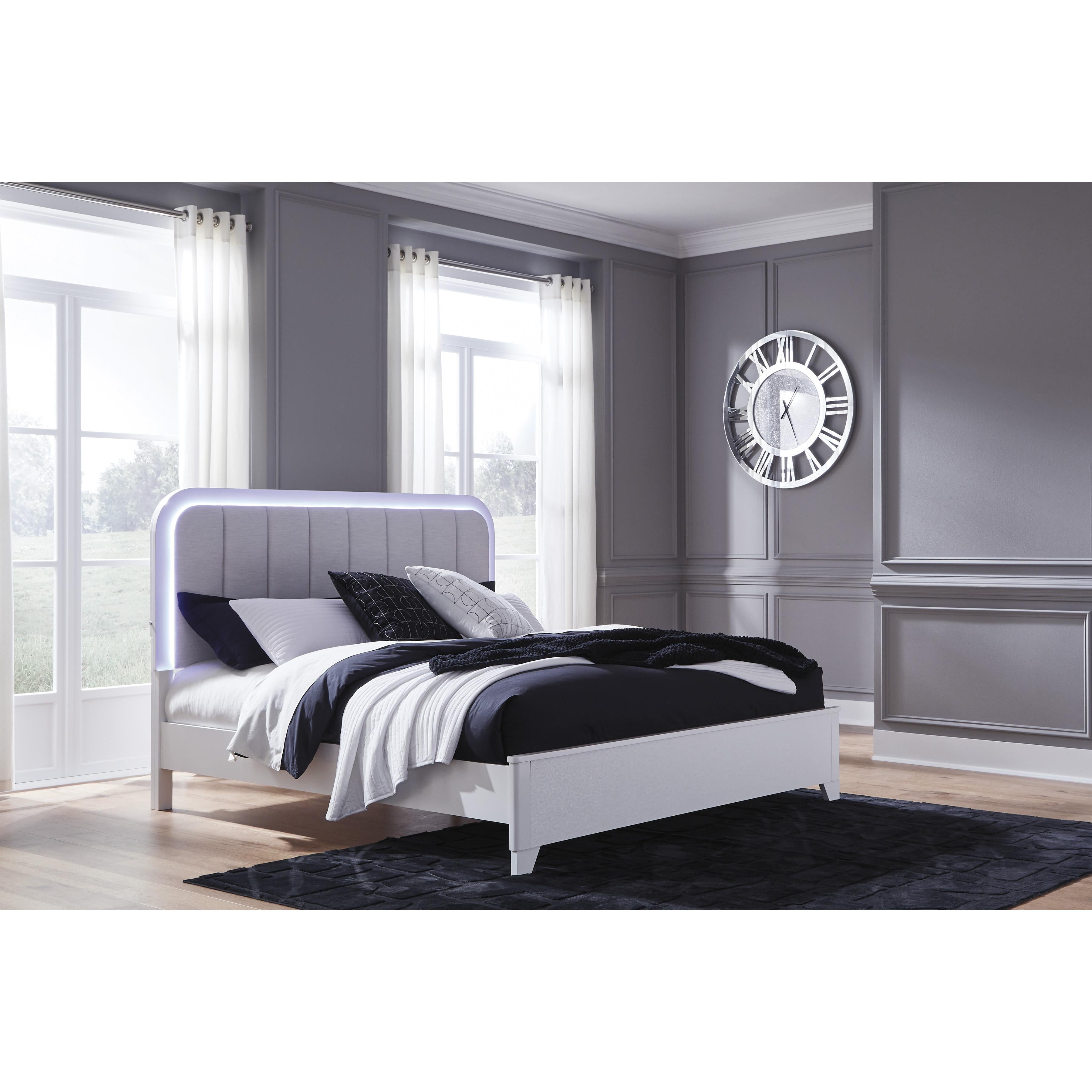  Size_King --  Jarlee PCB392B4 King Upholstered Panel Bed IMAGE 5
