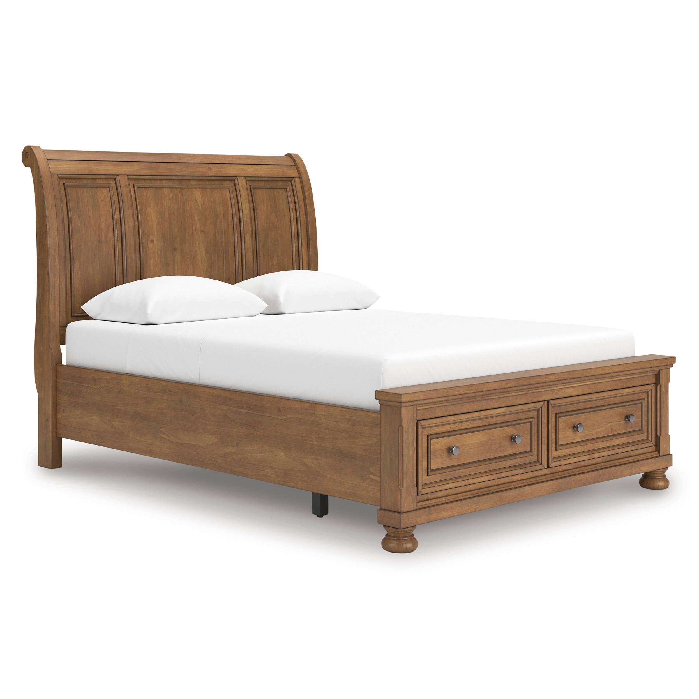  Size_Queen --  Signature Design by Ashley Feddinger Sleigh Bed with Storage IMAGE 1