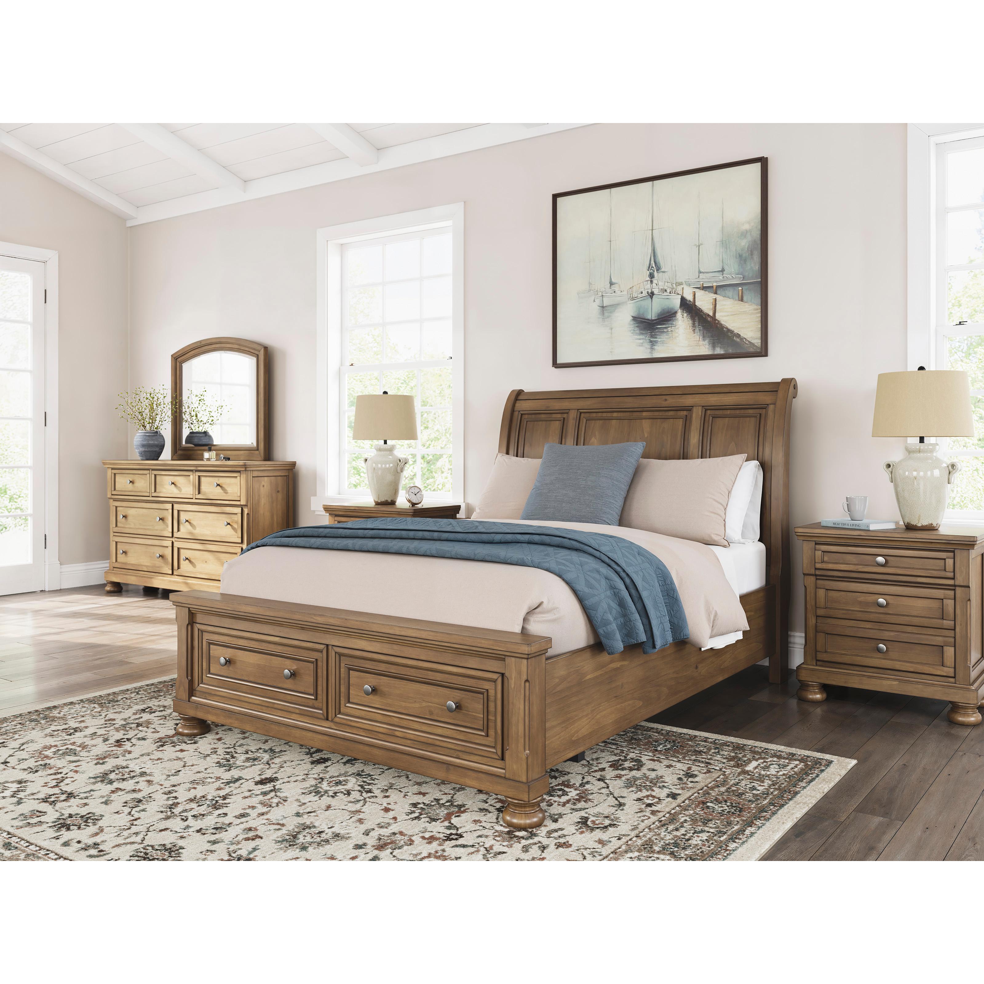  Size_Queen --  Signature Design by Ashley Feddinger Sleigh Bed with Storage IMAGE 10