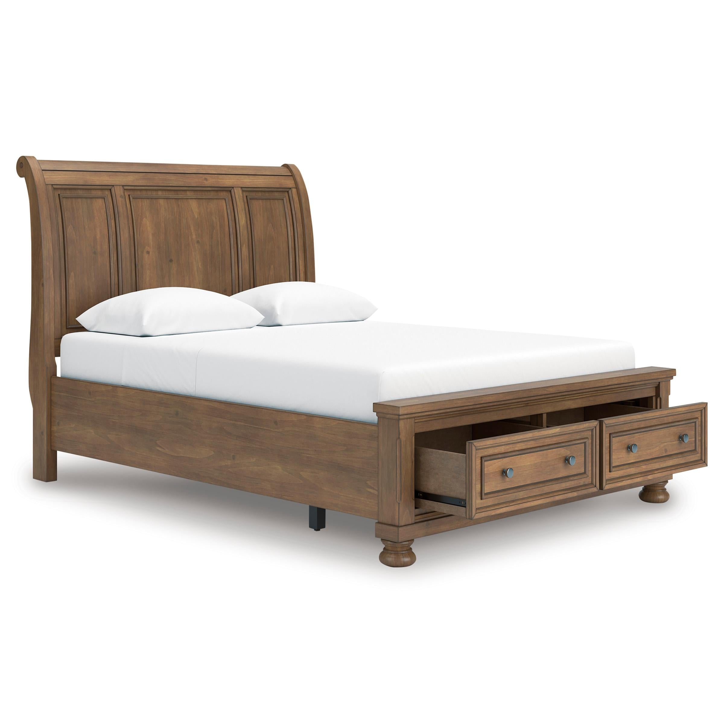  Size_Queen --  Signature Design by Ashley Feddinger Sleigh Bed with Storage IMAGE 2