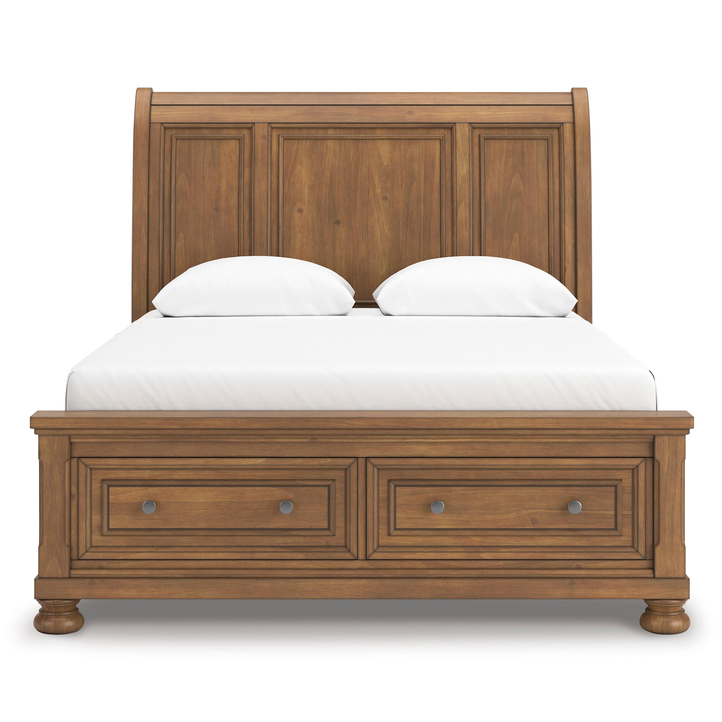  Size_Queen --  Signature Design by Ashley Feddinger Sleigh Bed with Storage IMAGE 3