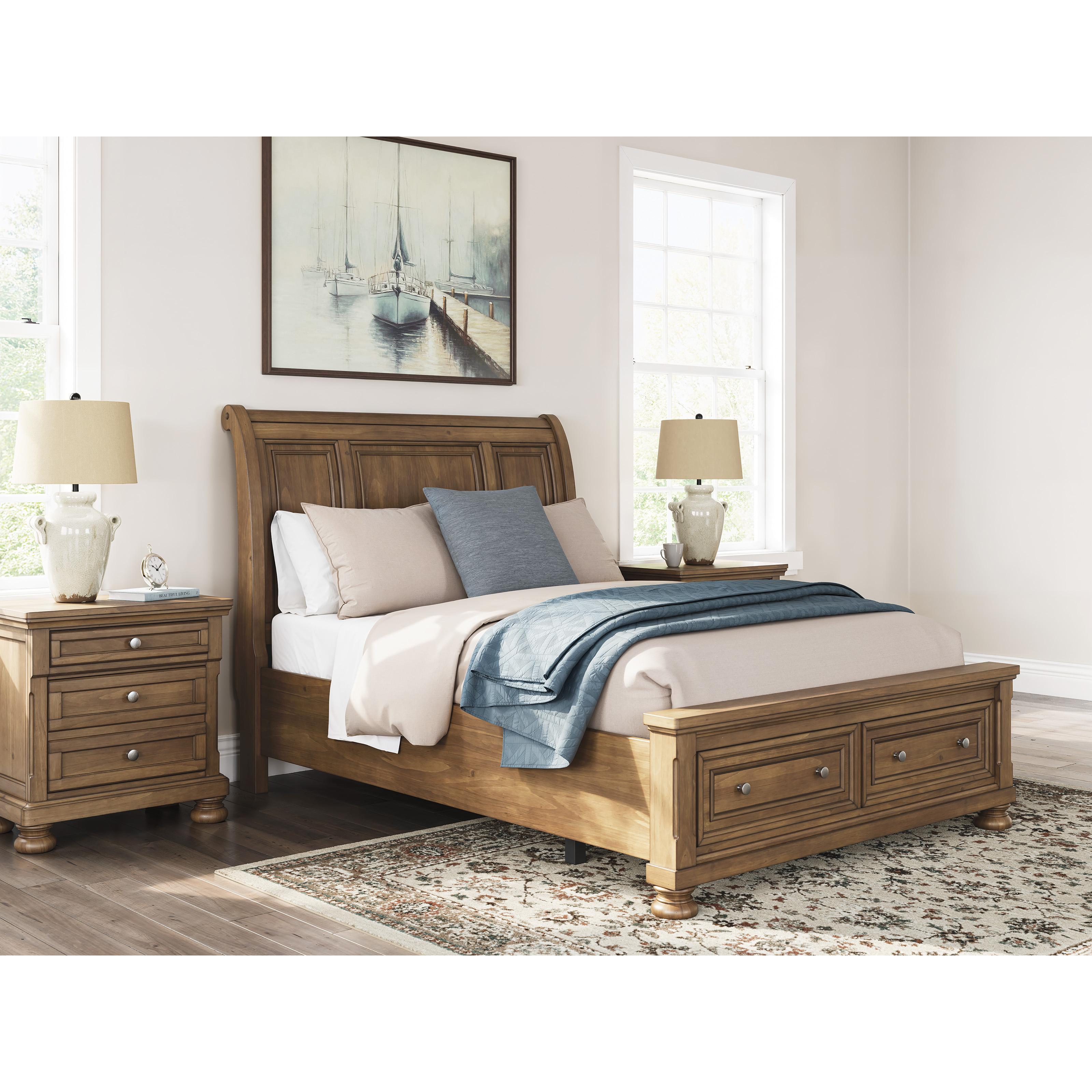  Size_Queen --  Signature Design by Ashley Feddinger Sleigh Bed with Storage IMAGE 7