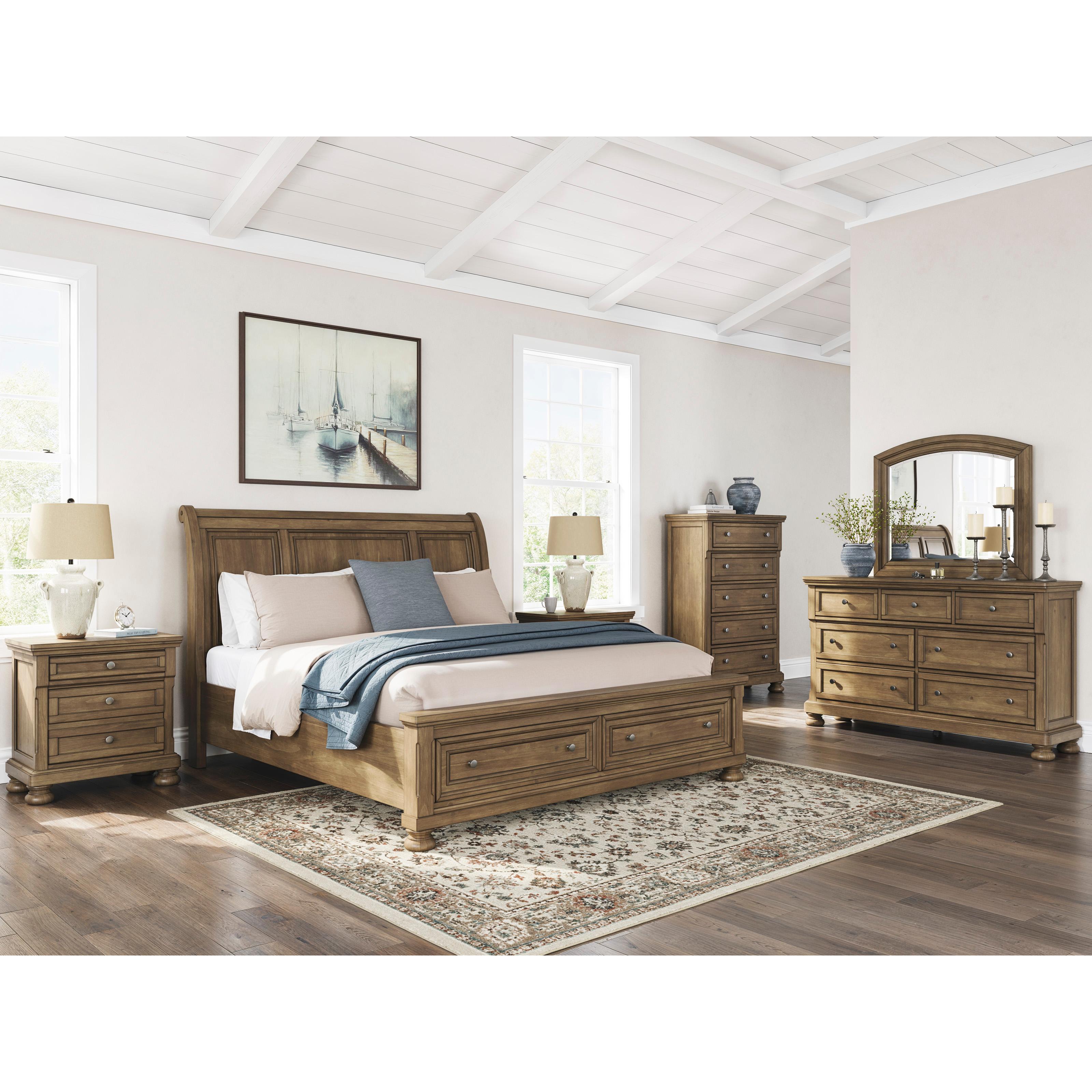  Size_King --  Feddinger PCB779B8 King Storage Sleigh Bed IMAGE 12
