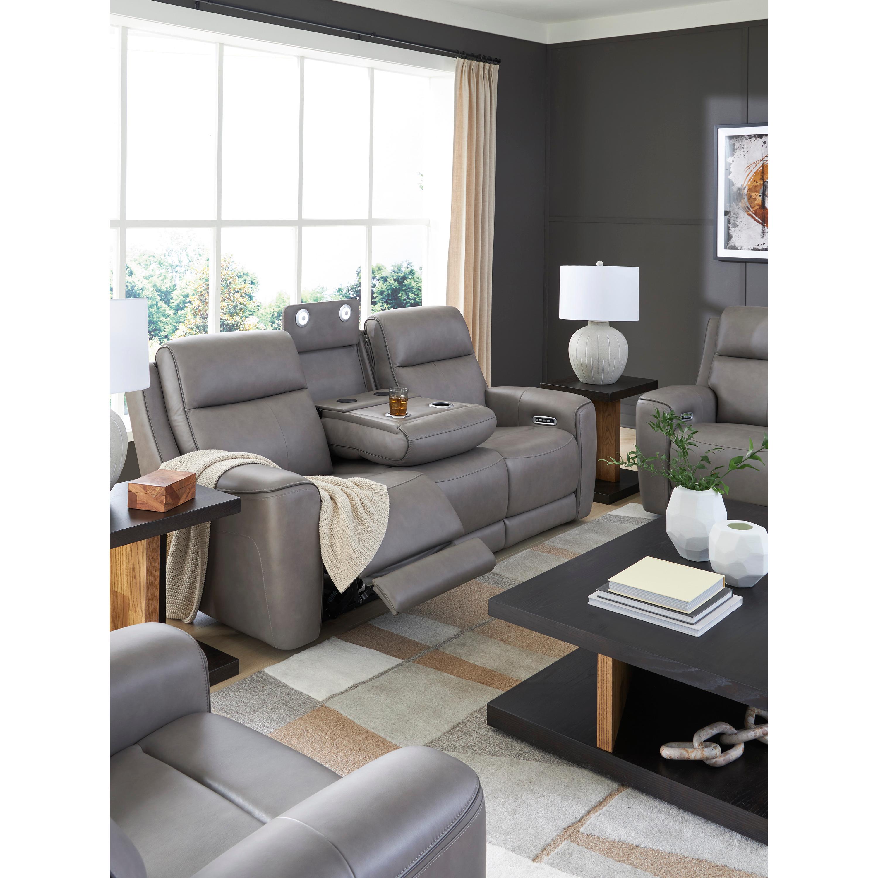  Manufacturer Color_Coin --  Signature Design by Ashley 5Z Comfort Power Leather Match Recliner IMAGE 10