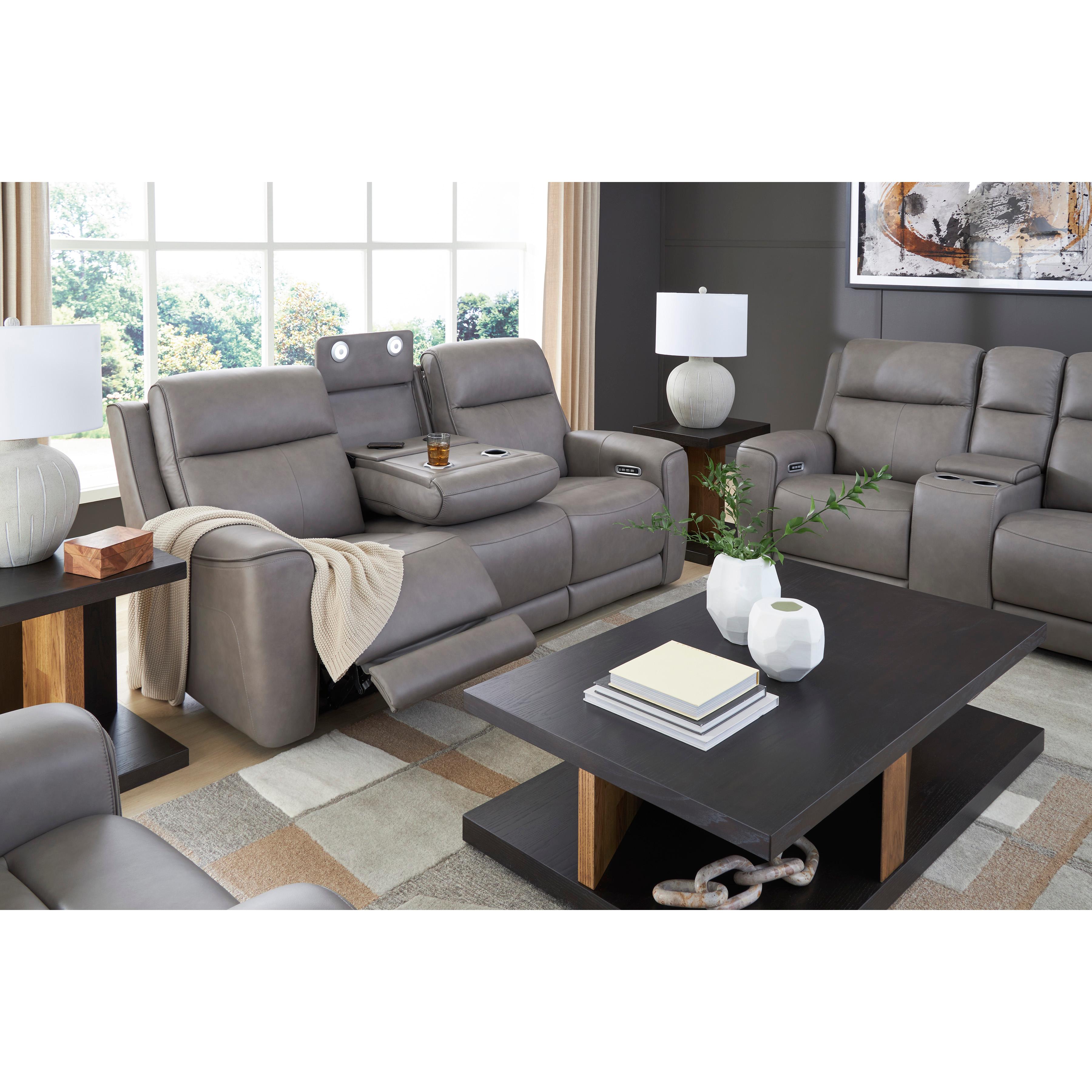  Manufacturer Color_Coin --  Signature Design by Ashley 5Z Comfort Power Reclining Leather Match Sofa IMAGE 11