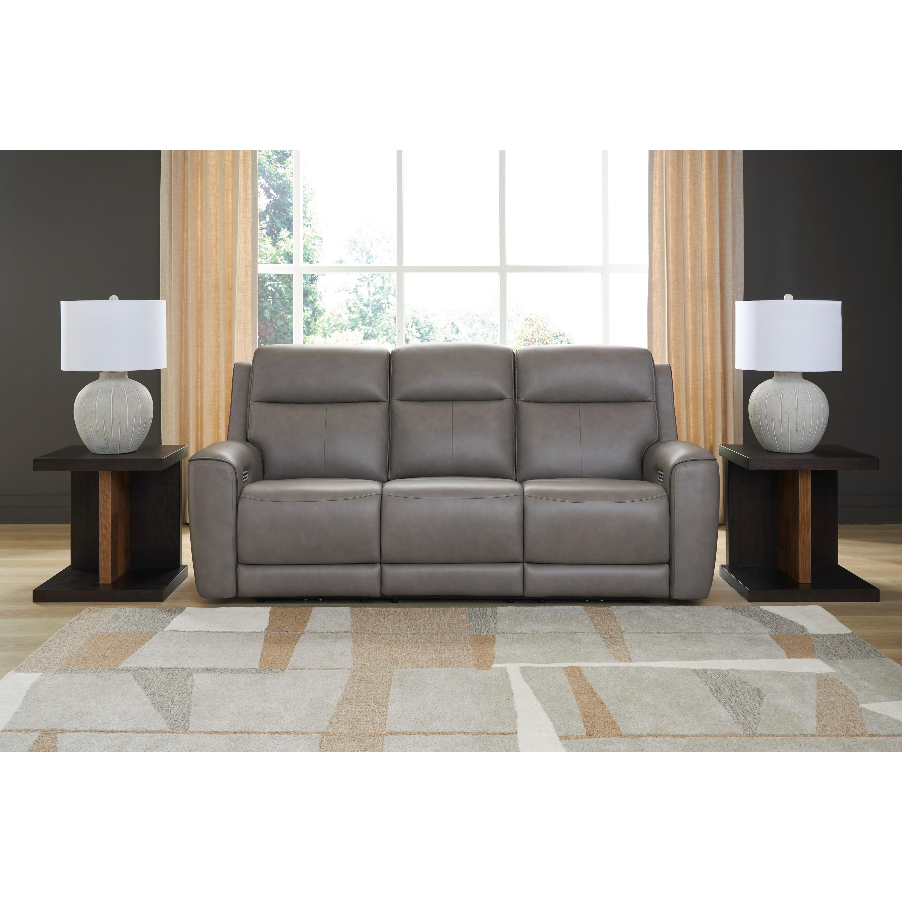  Manufacturer Color_Coin --  Signature Design by Ashley 5Z Comfort Power Reclining Leather Match Sofa IMAGE 4