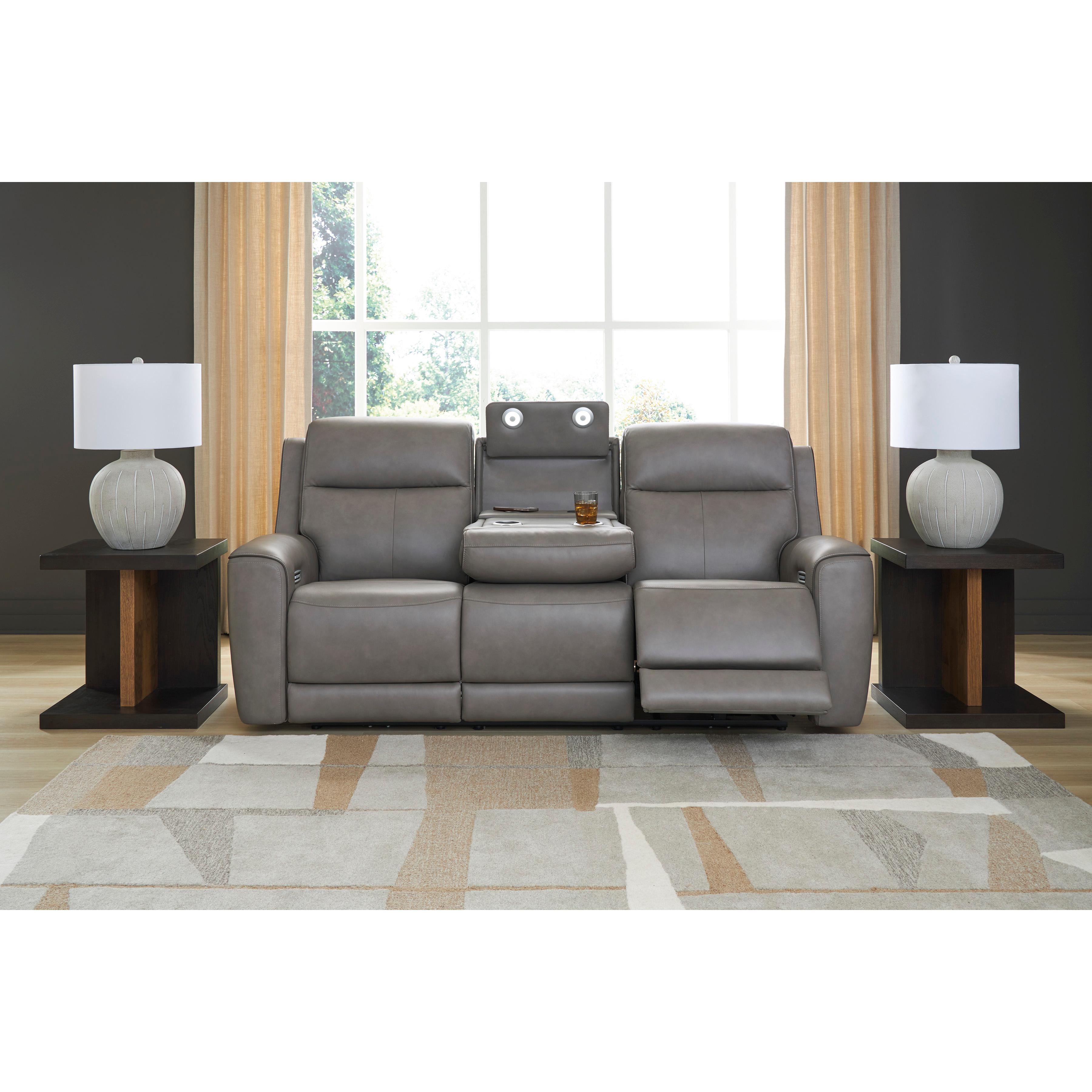  Manufacturer Color_Coin --  Signature Design by Ashley 5Z Comfort Power Reclining Leather Match Sofa IMAGE 5