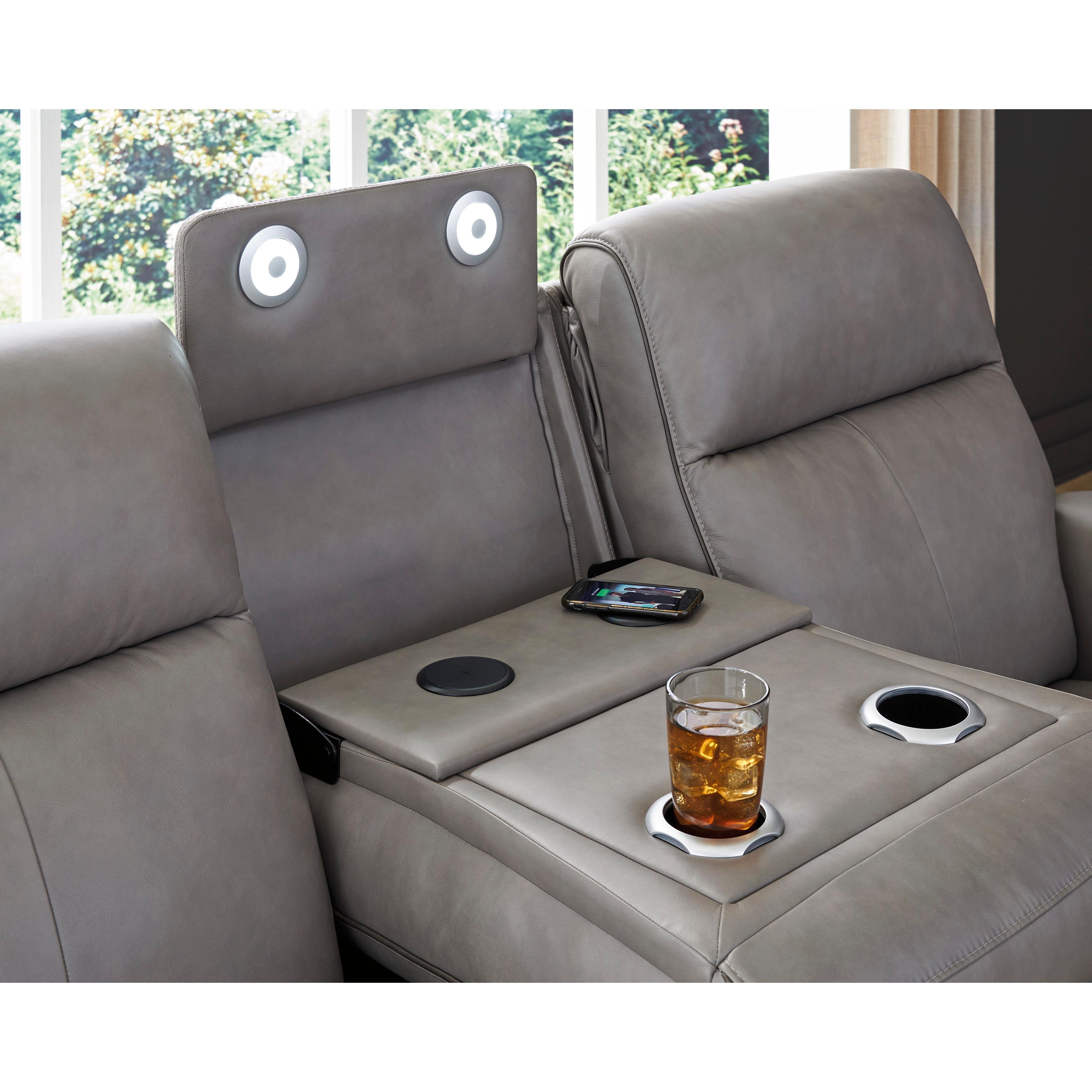  Manufacturer Color_Coin --  Signature Design by Ashley 5Z Comfort Power Reclining Leather Match Sofa IMAGE 6