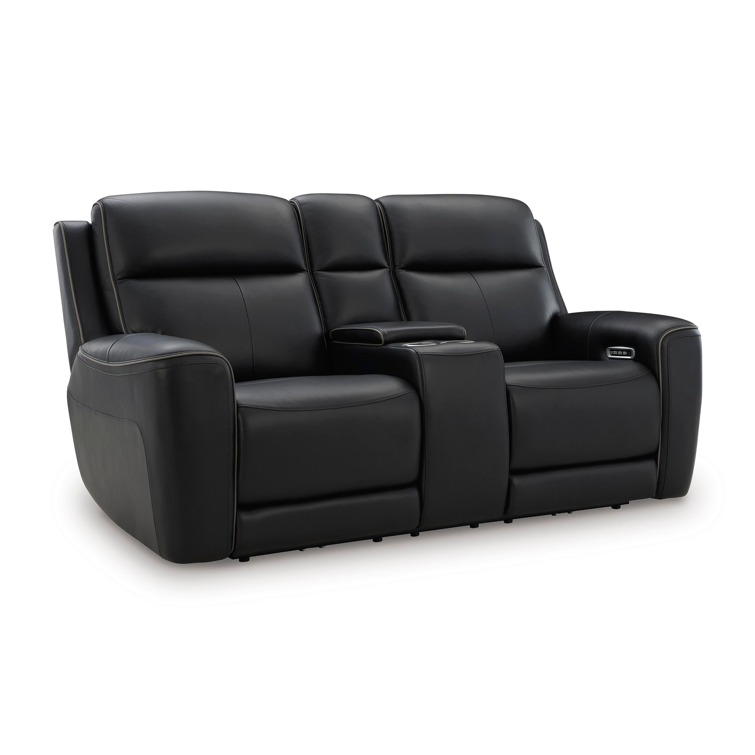  Manufacturer Color_Onyx --  5Z-Comfort PCU1090218 Power Reclining Loveseat with Console and Adjustable Headrest IMAGE 1