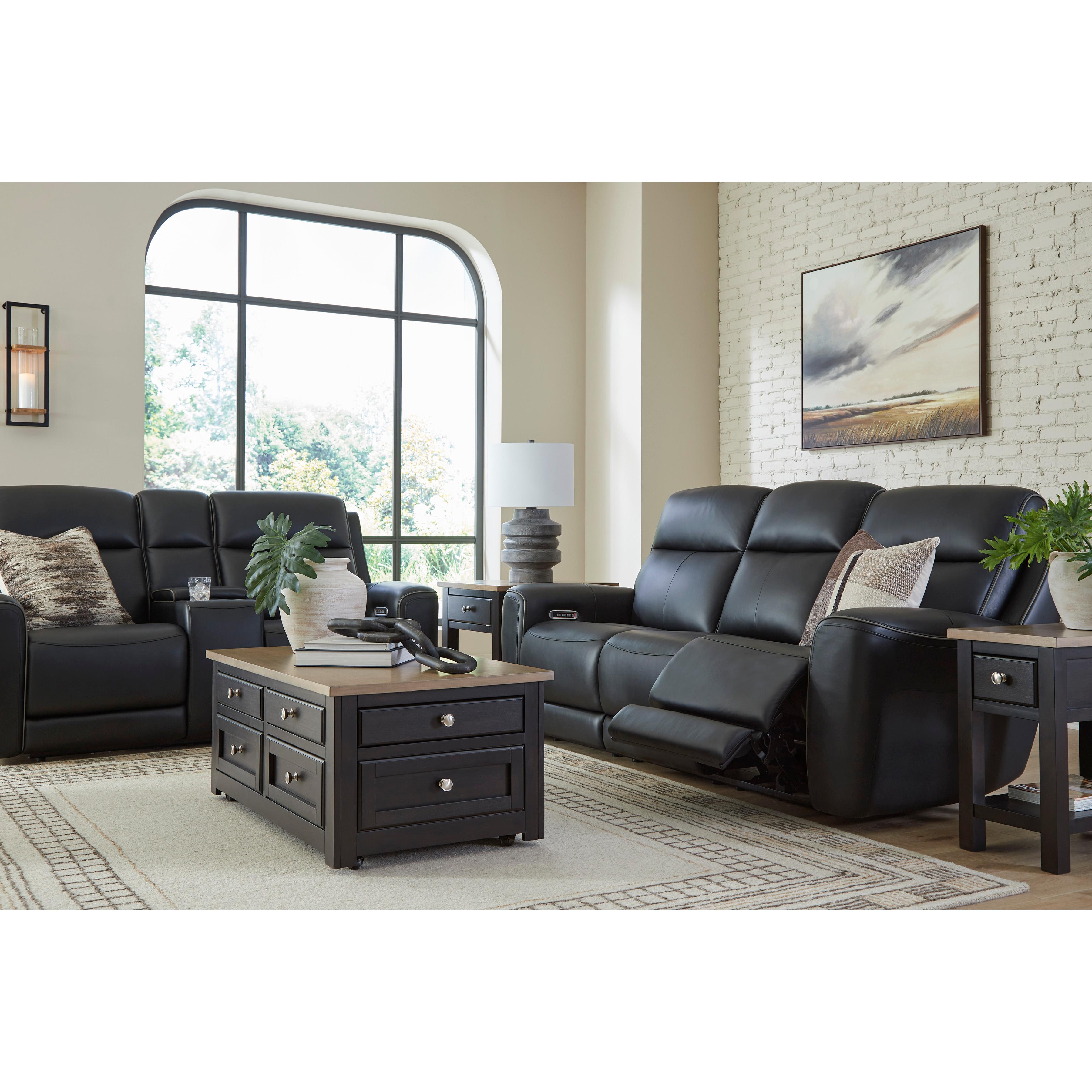  Manufacturer Color_Onyx --  5Z-Comfort PCU1090218 Power Reclining Loveseat with Console and Adjustable Headrest IMAGE 14