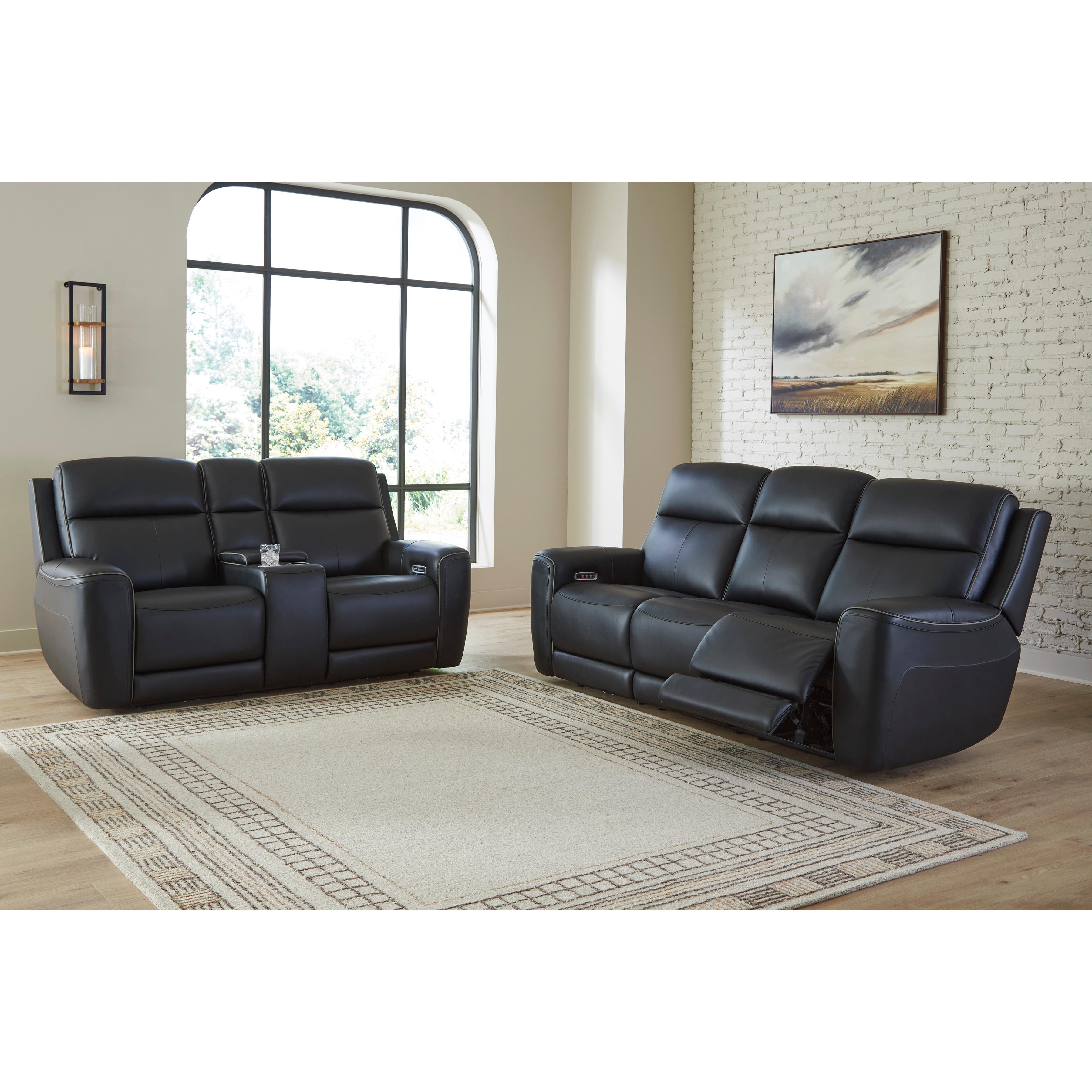  Manufacturer Color_Onyx --  5Z-Comfort PCU1090218 Power Reclining Loveseat with Console and Adjustable Headrest IMAGE 17