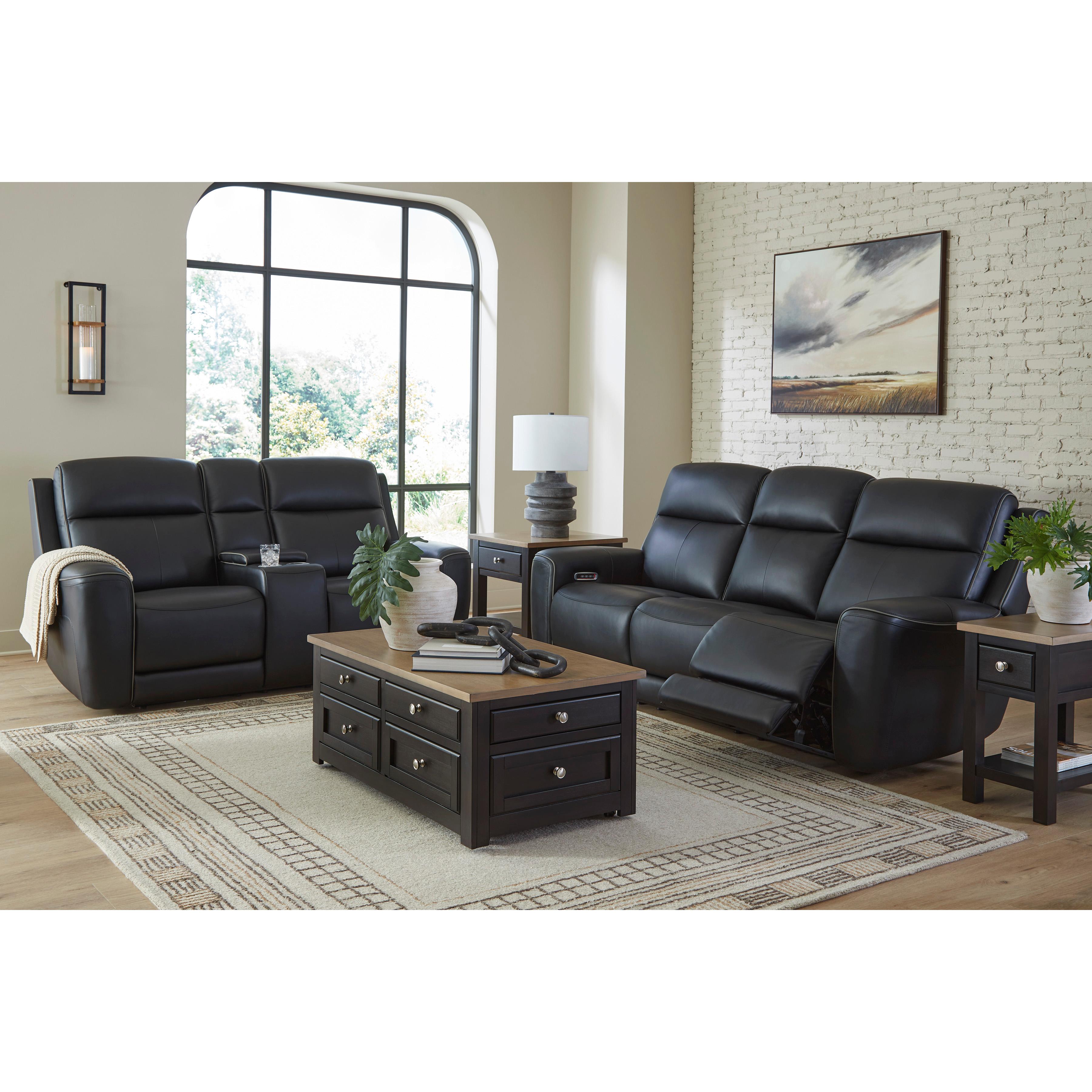  Manufacturer Color_Onyx --  5Z-Comfort PCU1090218 Power Reclining Loveseat with Console and Adjustable Headrest IMAGE 18