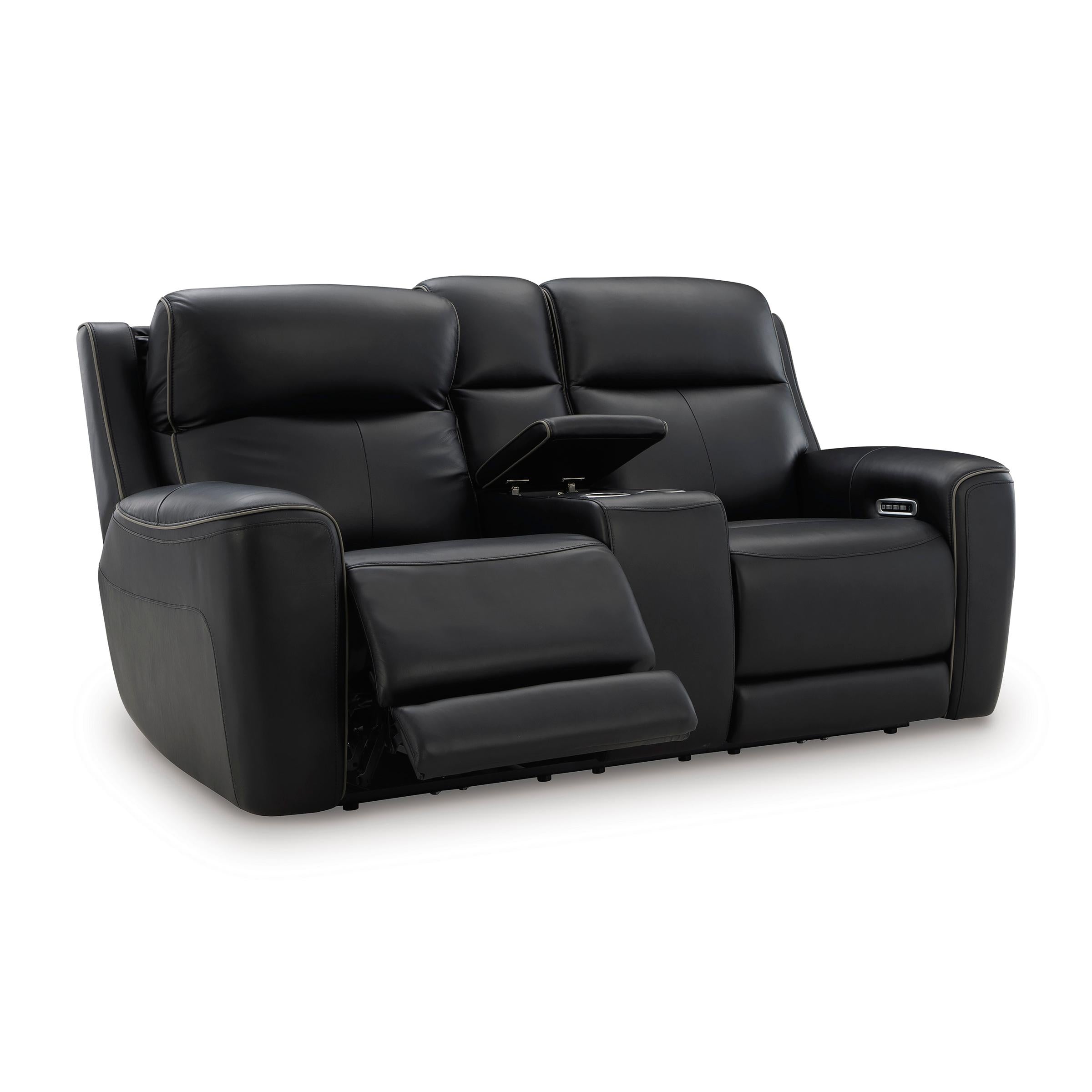  Manufacturer Color_Onyx --  5Z-Comfort PCU1090218 Power Reclining Loveseat with Console and Adjustable Headrest IMAGE 2