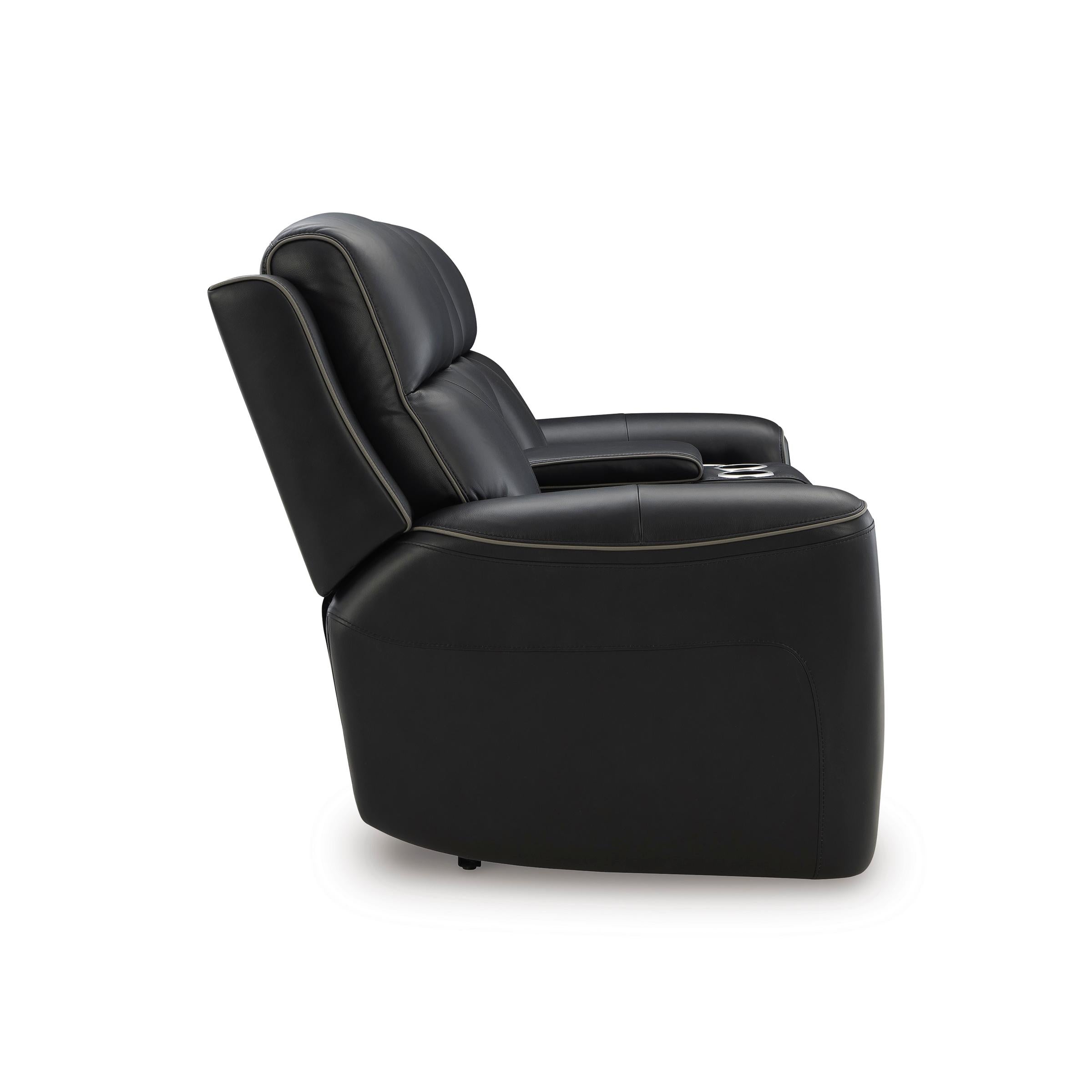  Manufacturer Color_Onyx --  5Z-Comfort PCU1090218 Power Reclining Loveseat with Console and Adjustable Headrest IMAGE 4