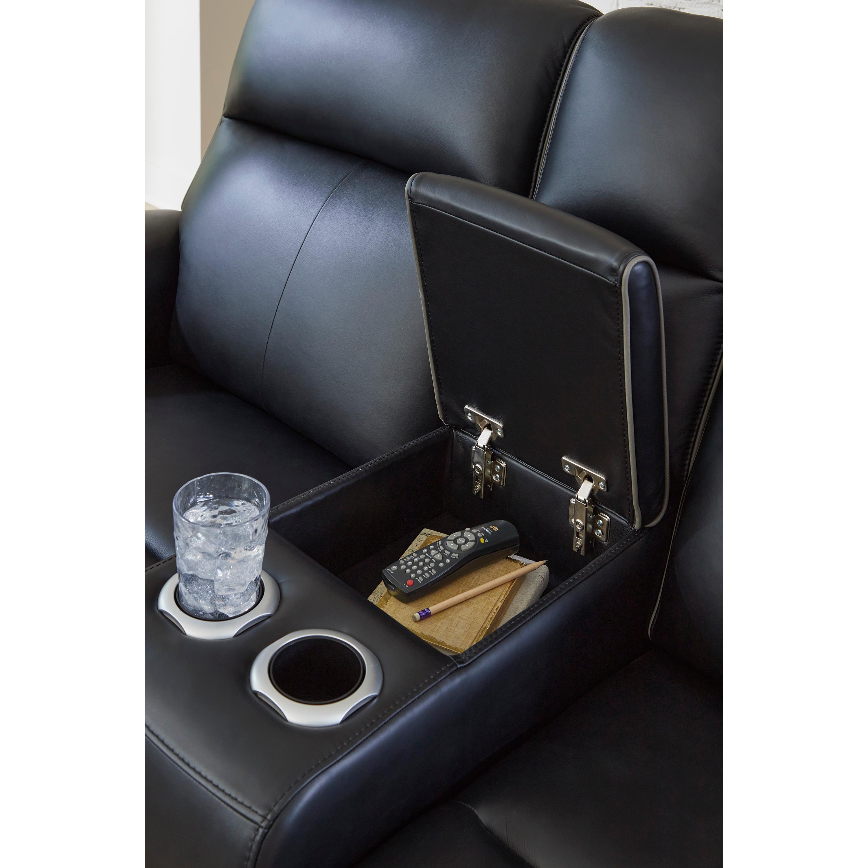  Manufacturer Color_Onyx --  5Z-Comfort PCU1090218 Power Reclining Loveseat with Console and Adjustable Headrest IMAGE 8