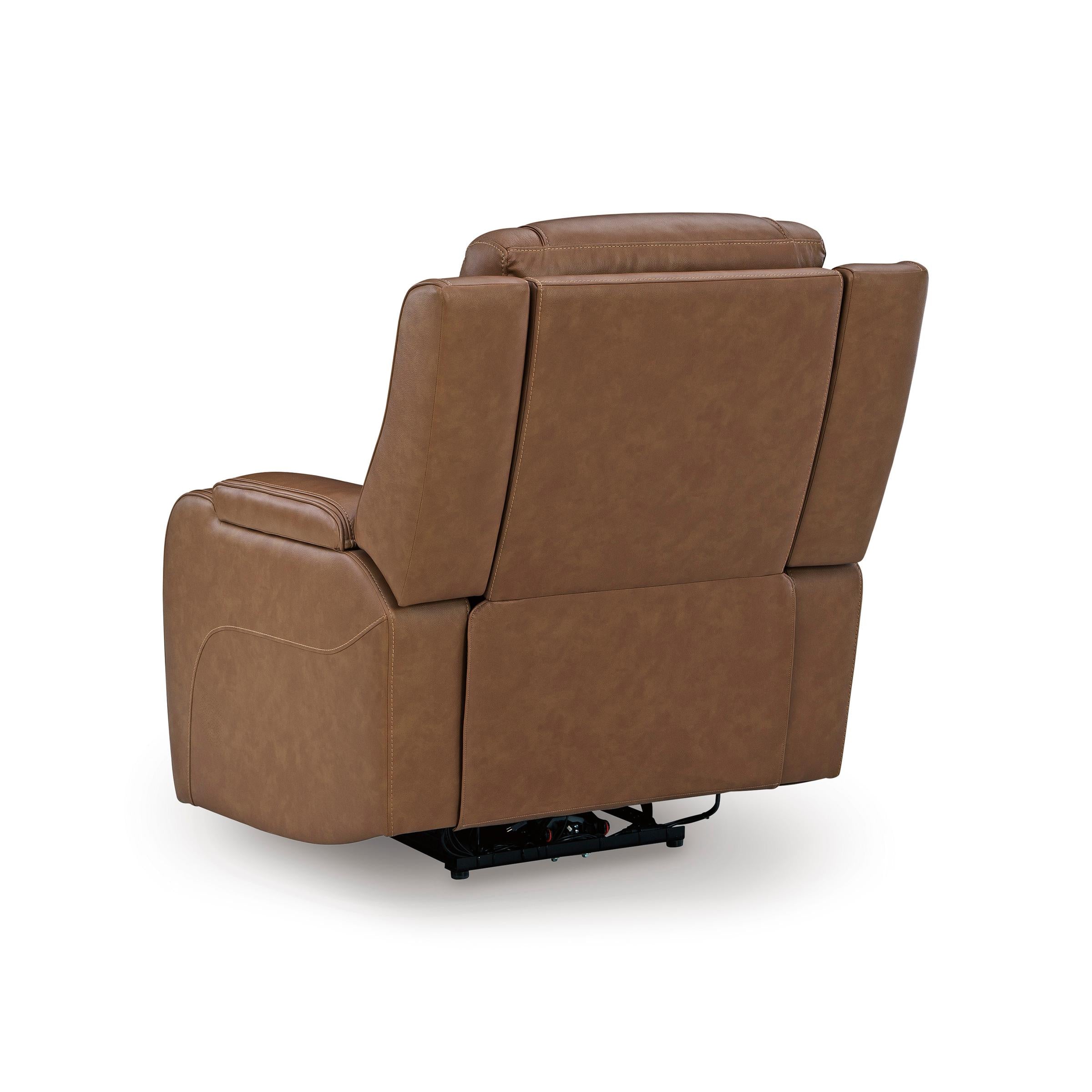  Manufacturer Color_Caramel --  Signature Design by Ashley Knightington Power Leather Match Recliner IMAGE 4