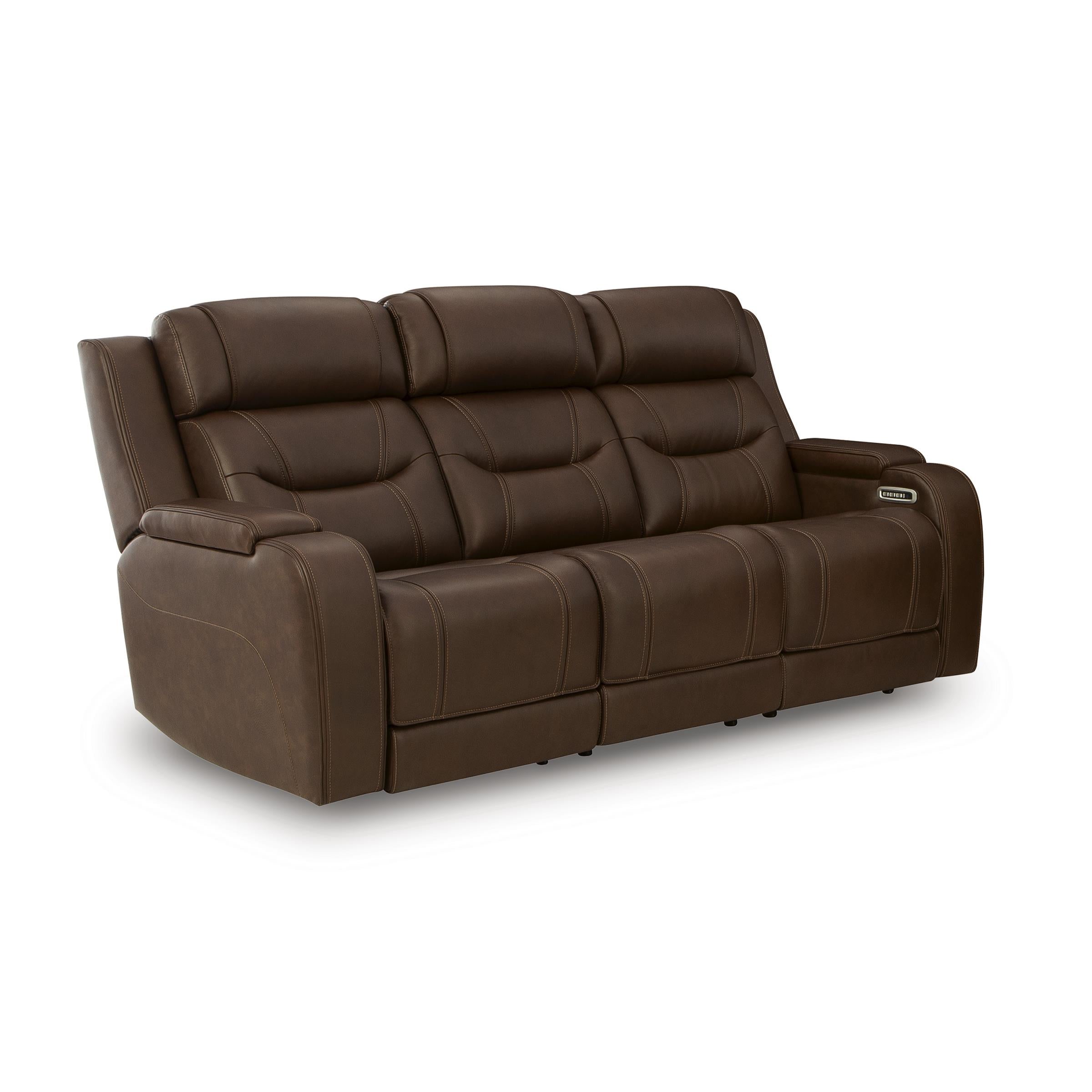  Manufacturer Color_Brown --  Knightington PCU1160215A Power Reclining Sofa with Audio Seating IMAGE 1