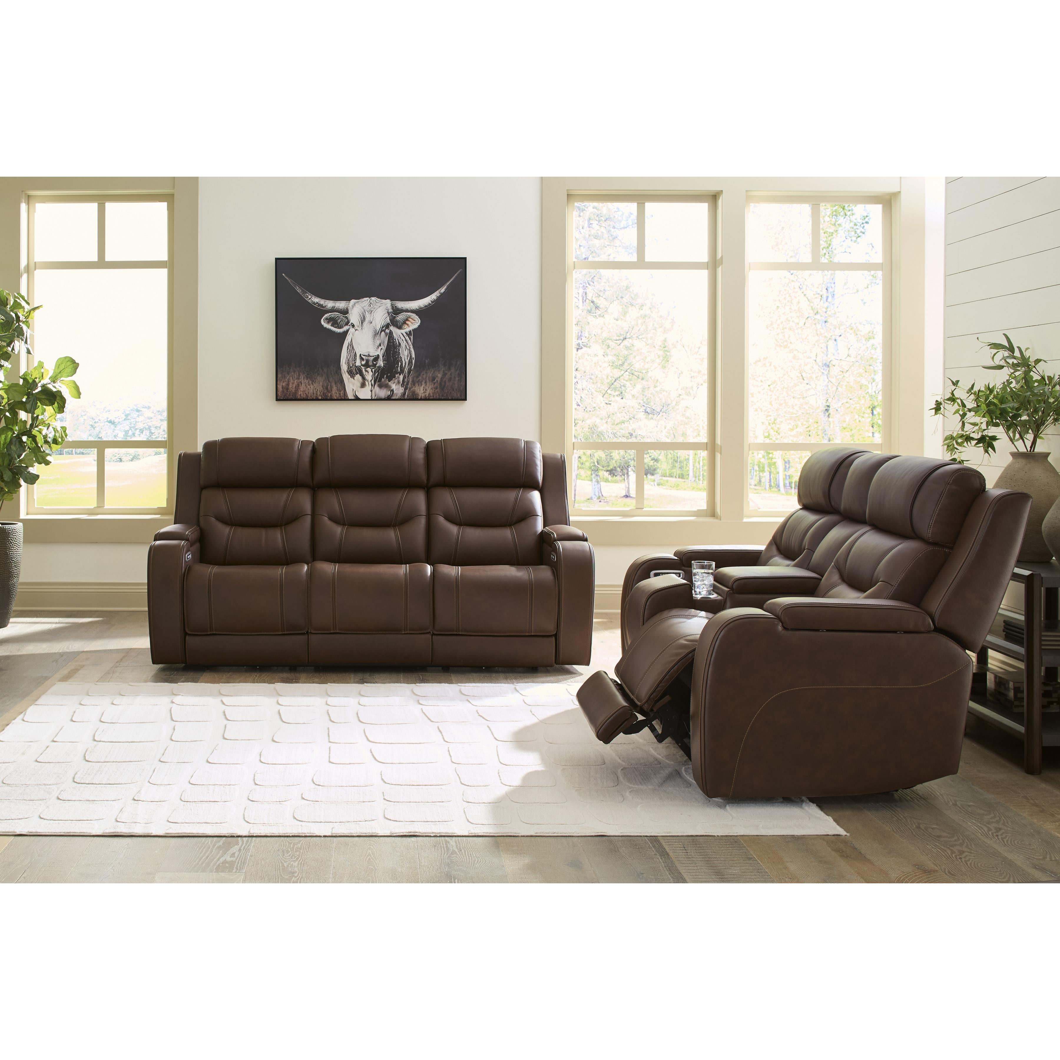  Manufacturer Color_Brown --  Knightington PCU1160215A Power Reclining Sofa with Audio Seating IMAGE 15